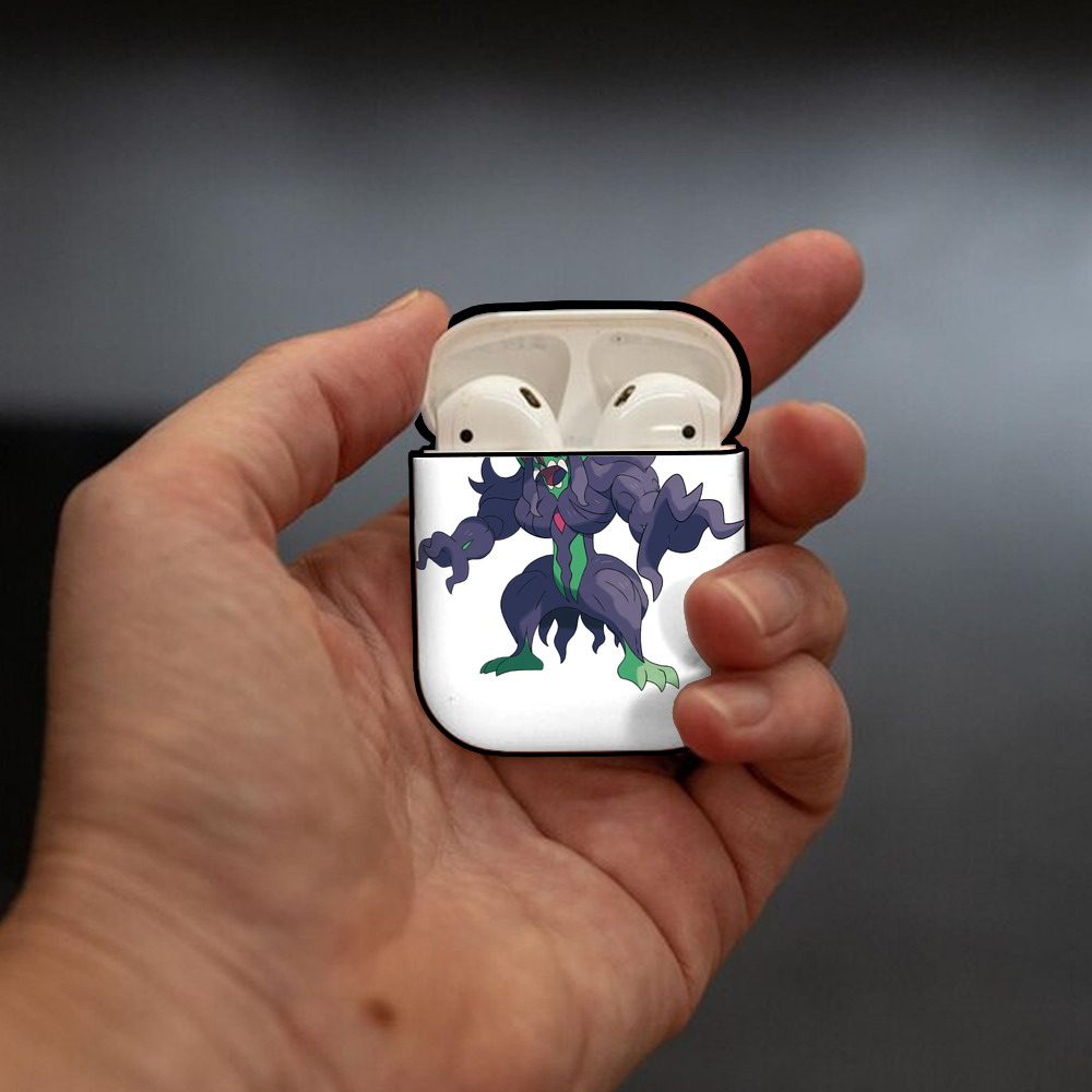 ポケットモンスター Pokémon AirPods 第2世代保護ケース ハードシェル ブラック 耐衝撃・防指紋・カラビナ付き