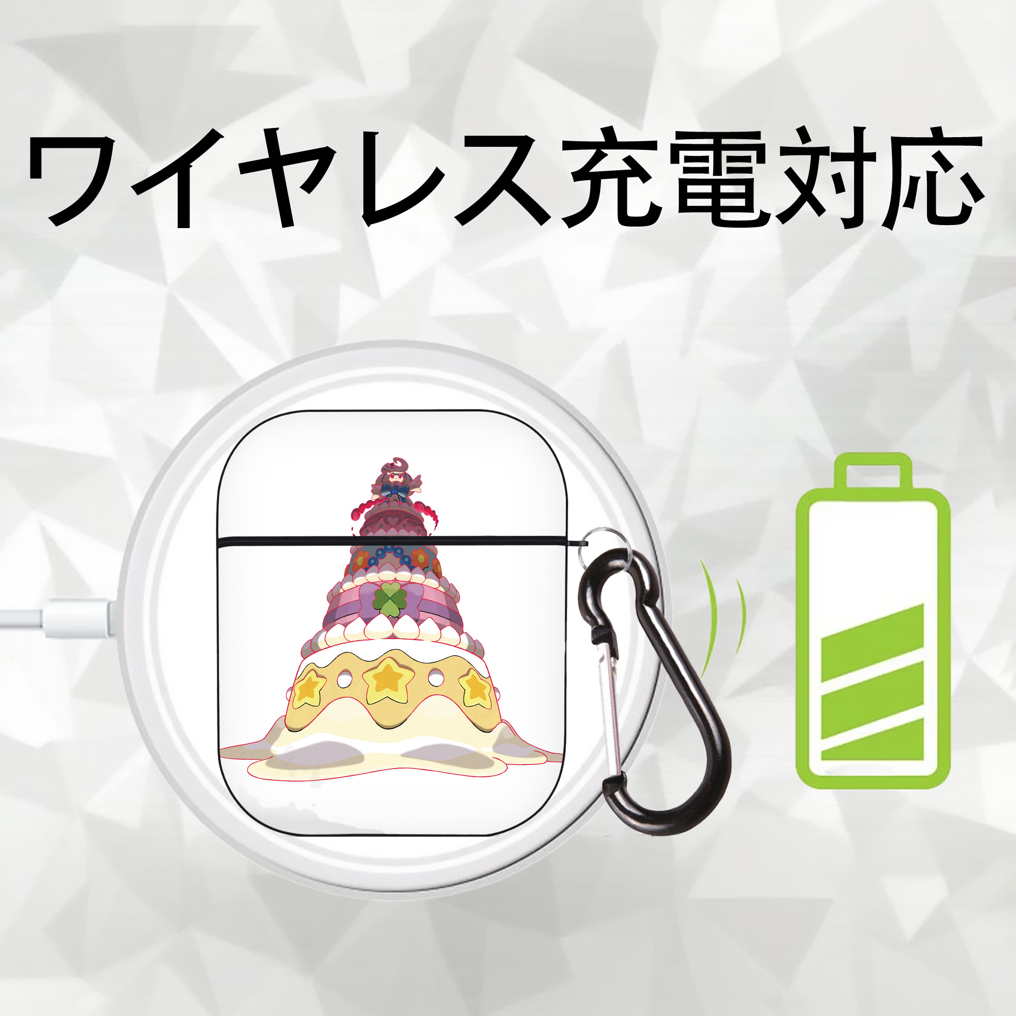 ポケットモンスター Pokémon AirPods 第2世代保護ケース ハードシェル ブラック 耐衝撃・防指紋・カラビナ付き