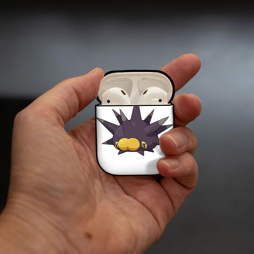 ポケットモンスター Pokémon AirPods 第2世代保護ケース ハードシェル ブラック 耐衝撃・防指紋・カラビナ付き