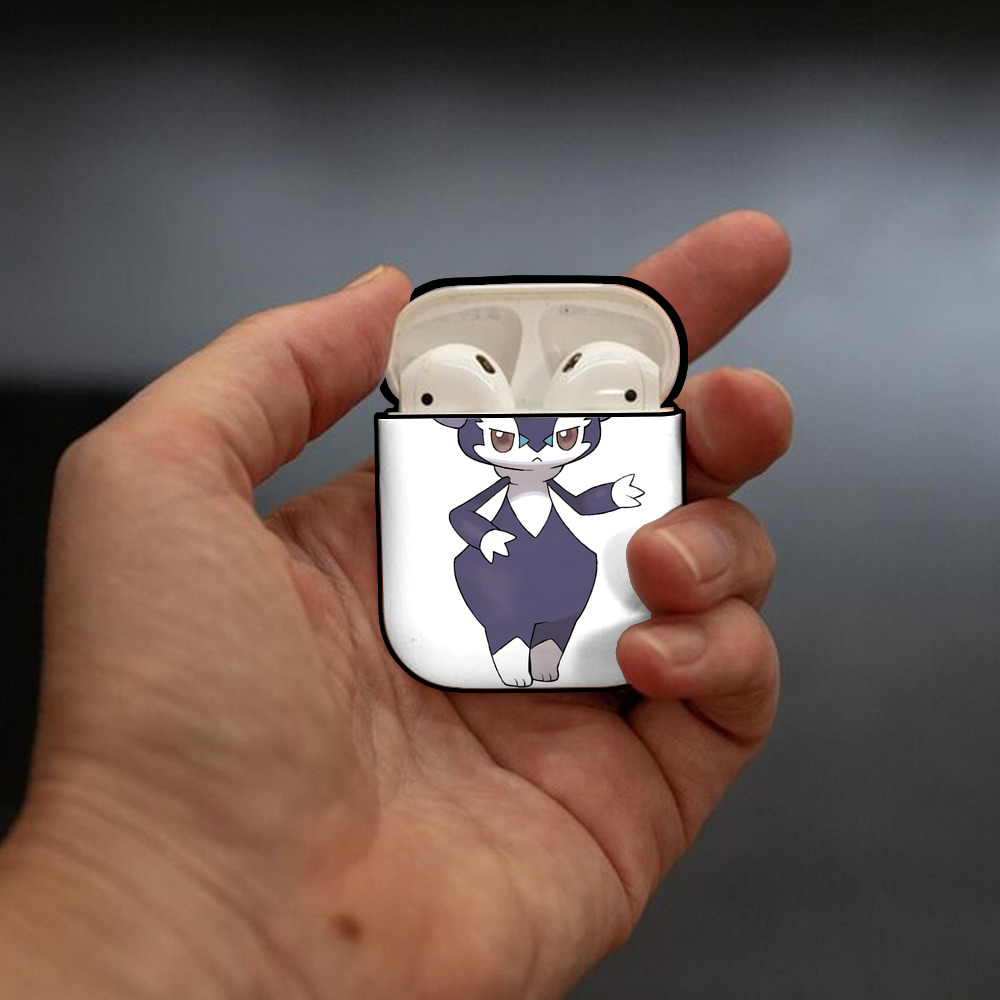 ポケットモンスター Pokémon AirPods 第2世代保護ケース ハードシェル ブラック 耐衝撃・防指紋・カラビナ付き