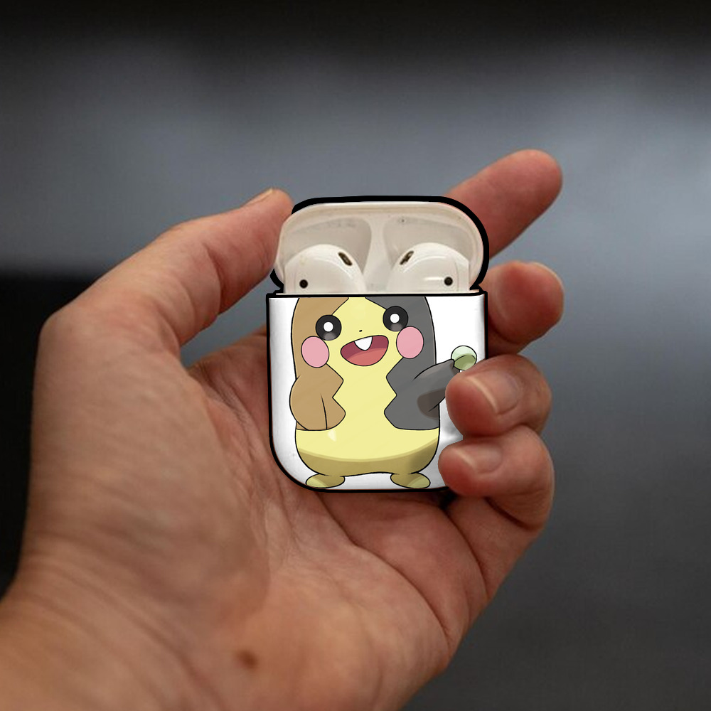 ポケットモンスター Pokémon AirPods 第2世代保護ケース ハードシェル ブラック 耐衝撃・防指紋・カラビナ付き