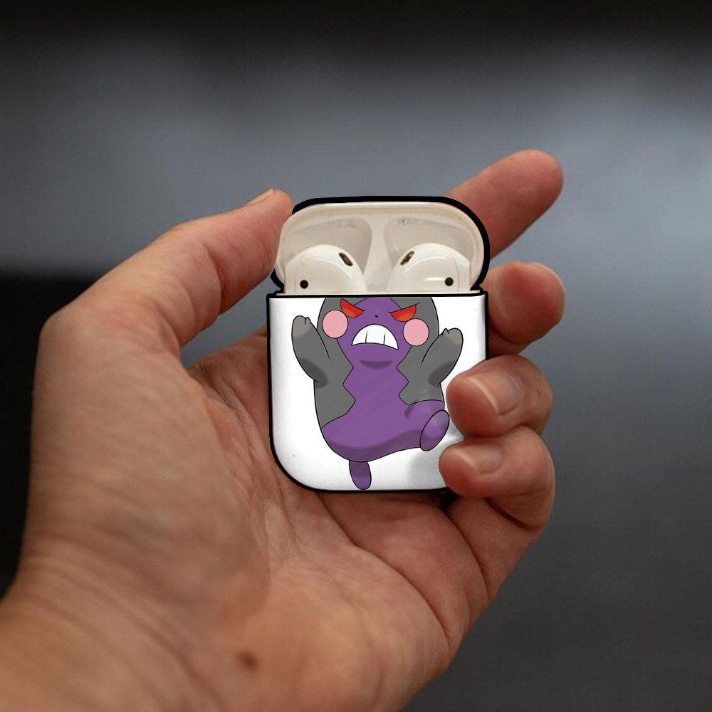 ポケットモンスター Pokémon AirPods 第2世代保護ケース ハードシェル ブラック 耐衝撃・防指紋・カラビナ付き