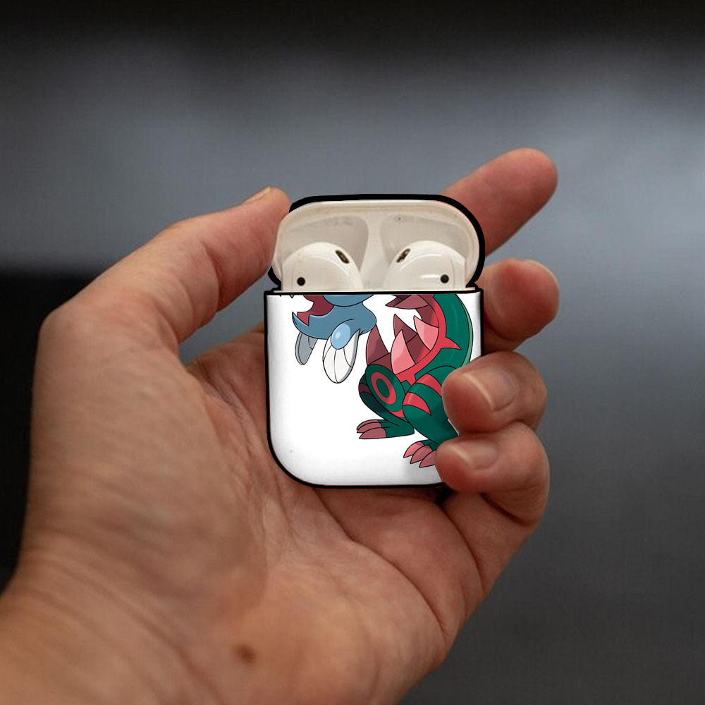 ポケットモンスター Pokémon AirPods 第2世代保護ケース ハードシェル ブラック 耐衝撃・防指紋・カラビナ付き