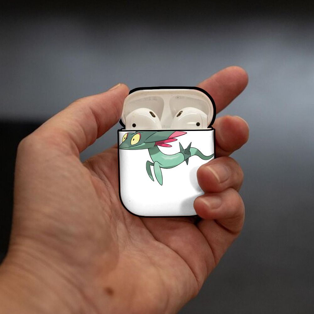 ポケットモンスター Pokémon AirPods 第2世代保護ケース ハードシェル ブラック 耐衝撃・防指紋・カラビナ付き