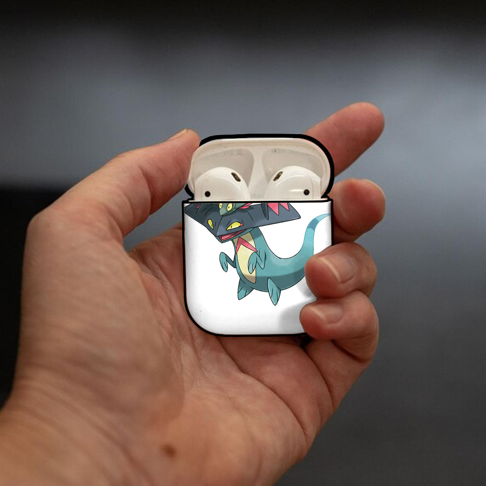 ポケットモンスター Pokémon AirPods 第2世代保護ケース ハードシェル ブラック 耐衝撃・防指紋・カラビナ付き