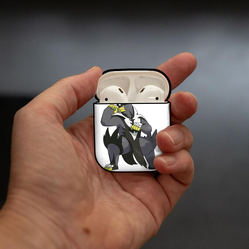 ポケットモンスター Pokémon AirPods 第2世代保護ケース ハードシェル ブラック 耐衝撃・防指紋・カラビナ付き