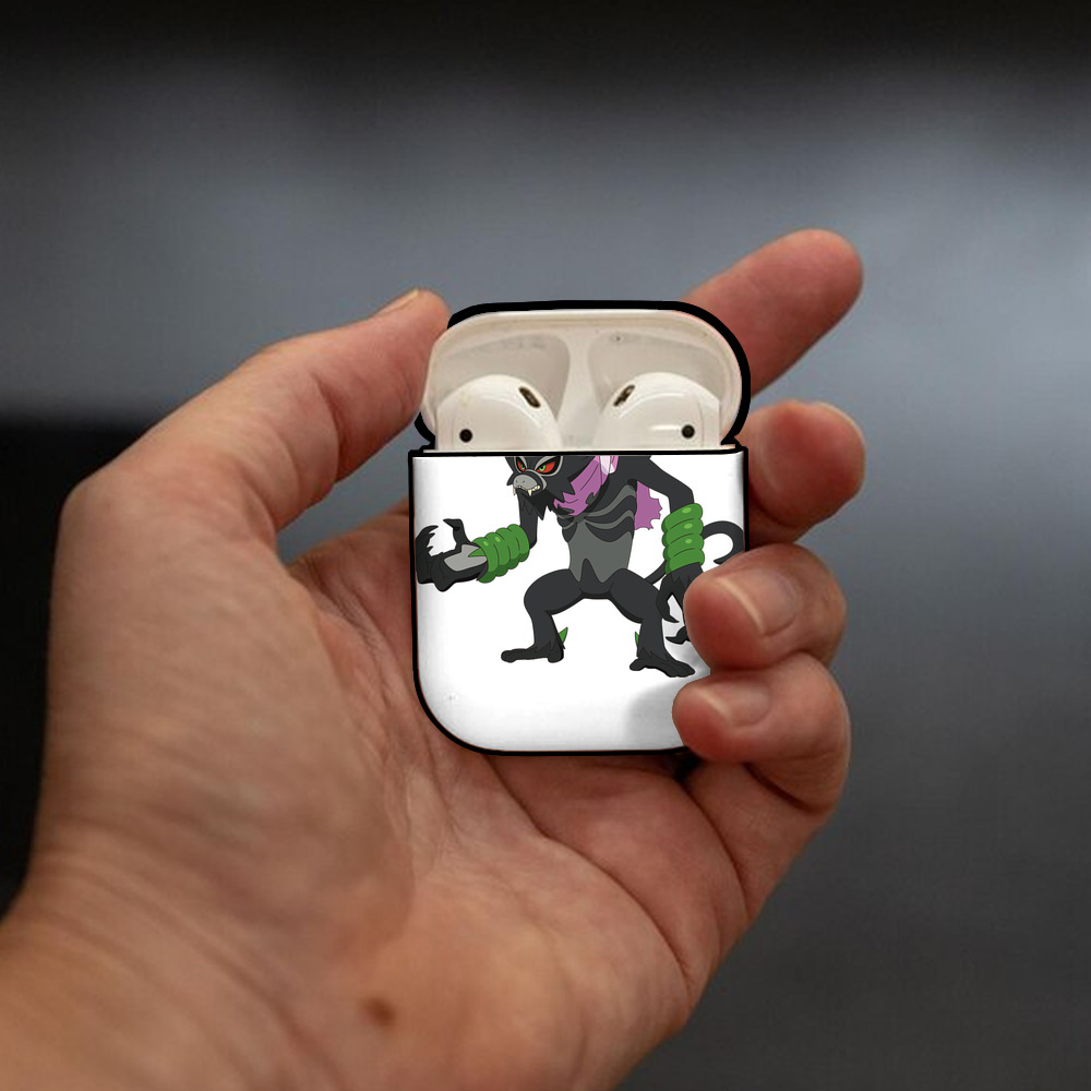ポケットモンスター Pokémon AirPods 第2世代保護ケース ハードシェル ブラック 耐衝撃・防指紋・カラビナ付き