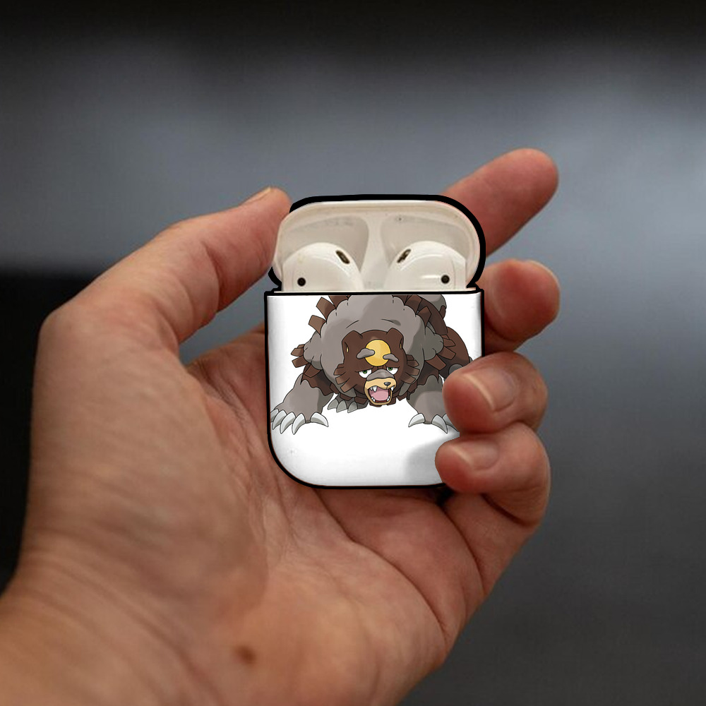 ポケットモンスター Pokémon AirPods 第2世代保護ケース ハードシェル ブラック 耐衝撃・防指紋・カラビナ付き
