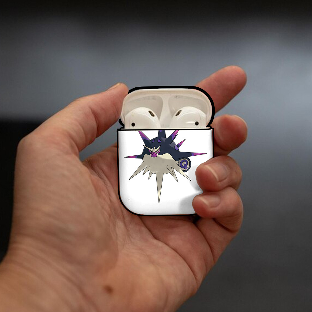 ポケットモンスター Pokémon AirPods 第2世代保護ケース ハードシェル ブラック 耐衝撃・防指紋・カラビナ付き