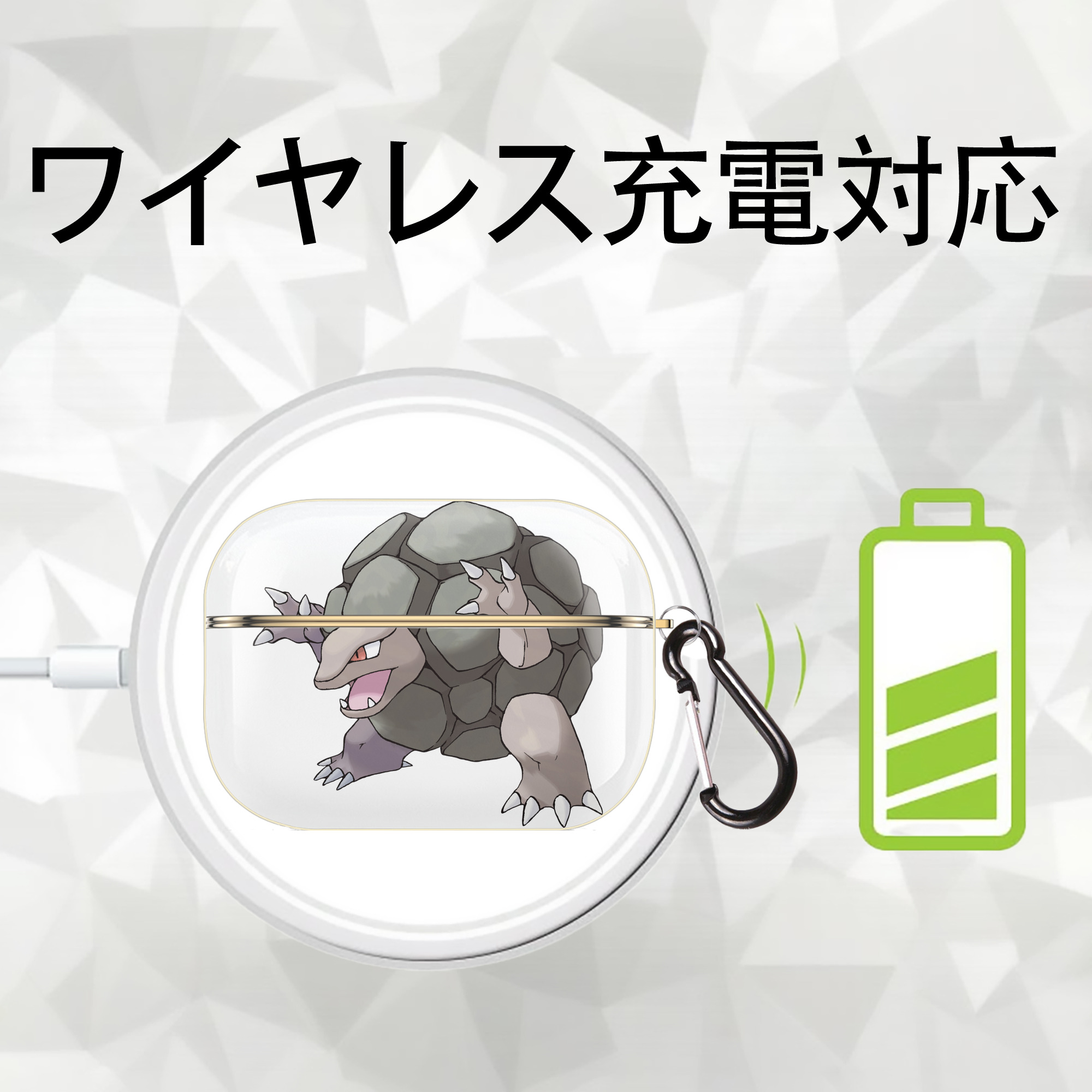 ポケットモンスター Pokémon 【AirPods Pro用】ハードシェル保護ケース｜耐衝撃・防指紋・カラビナ付き商品仕様