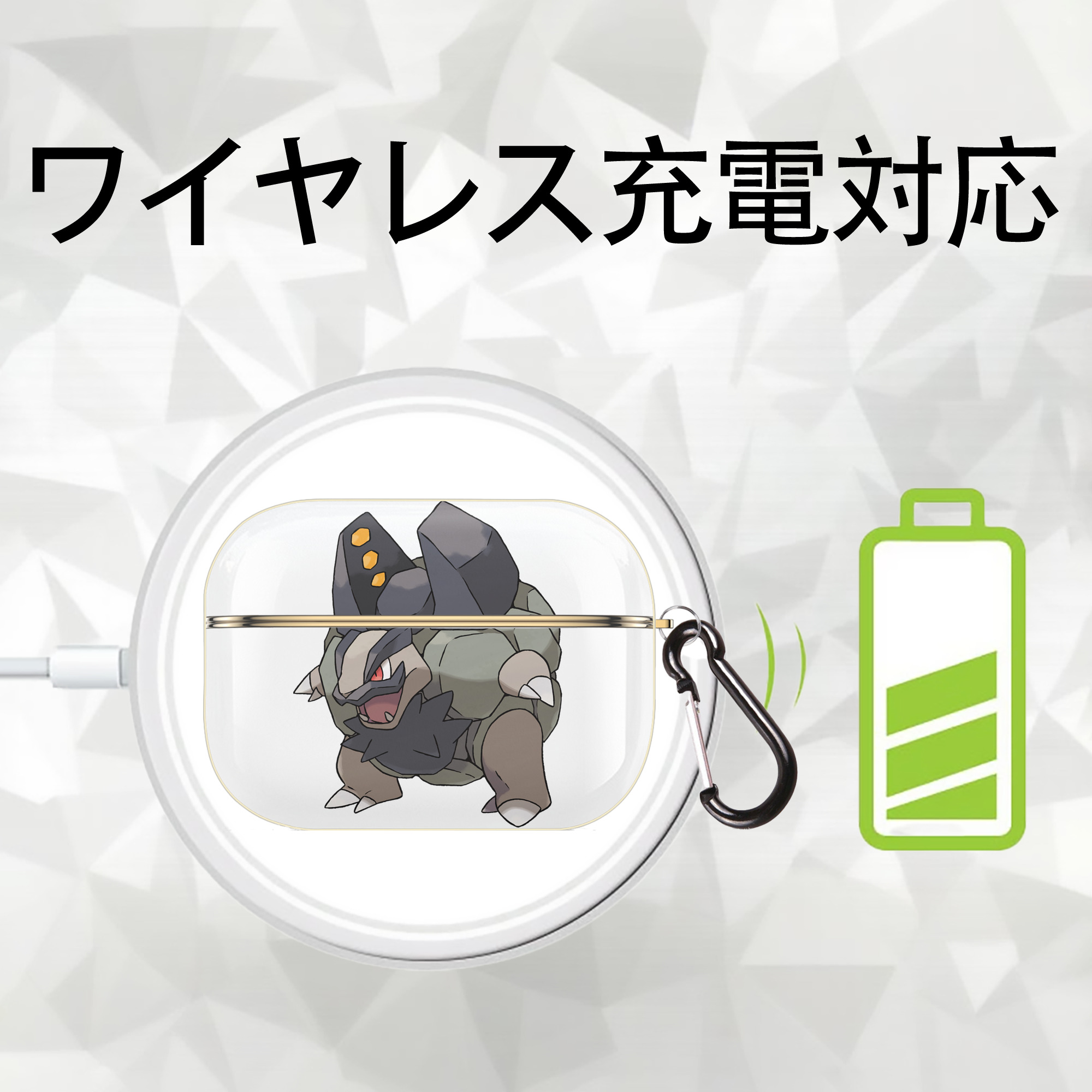 ポケットモンスター Pokémon 【AirPods Pro用】ハードシェル保護ケース｜耐衝撃・防指紋・カラビナ付き商品仕様