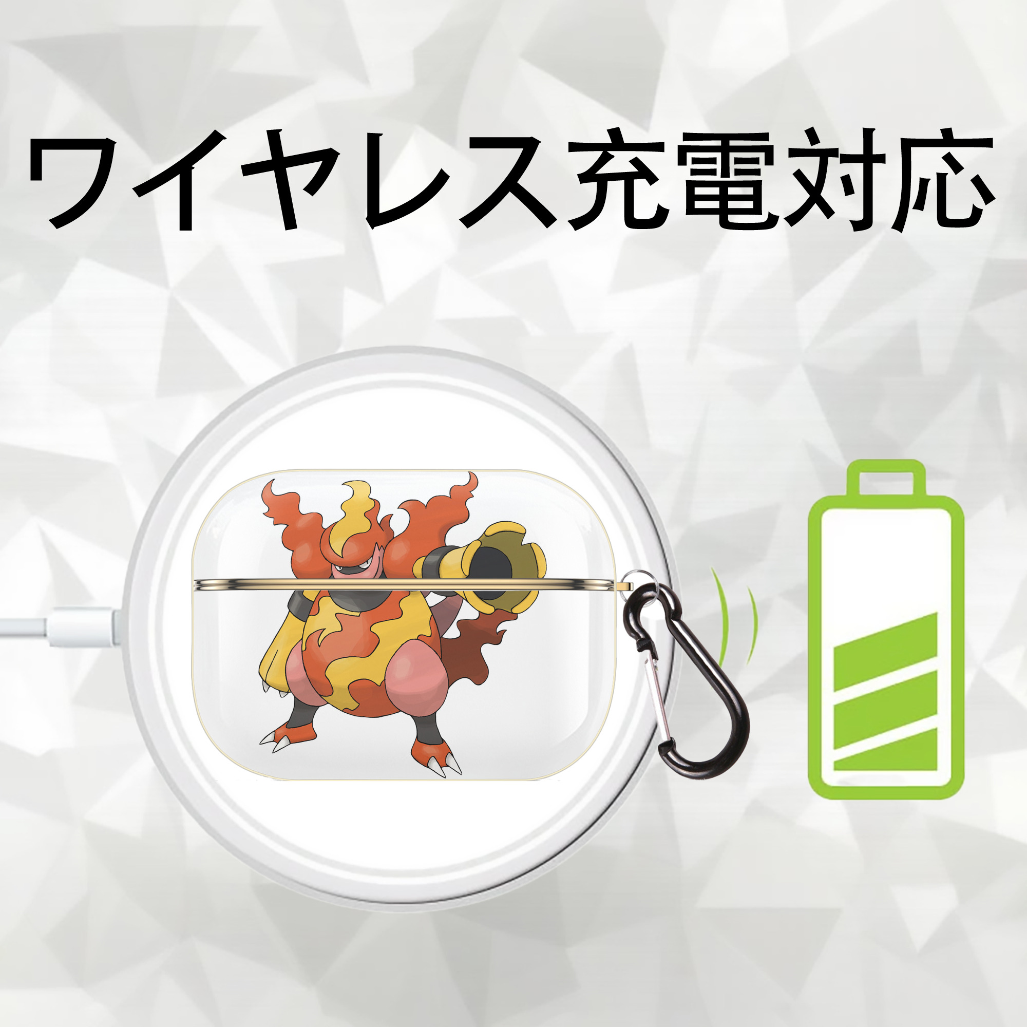 ポケットモンスター Pokémon 【AirPods Pro用】ハードシェル保護ケース｜耐衝撃・防指紋・カラビナ付き商品仕様