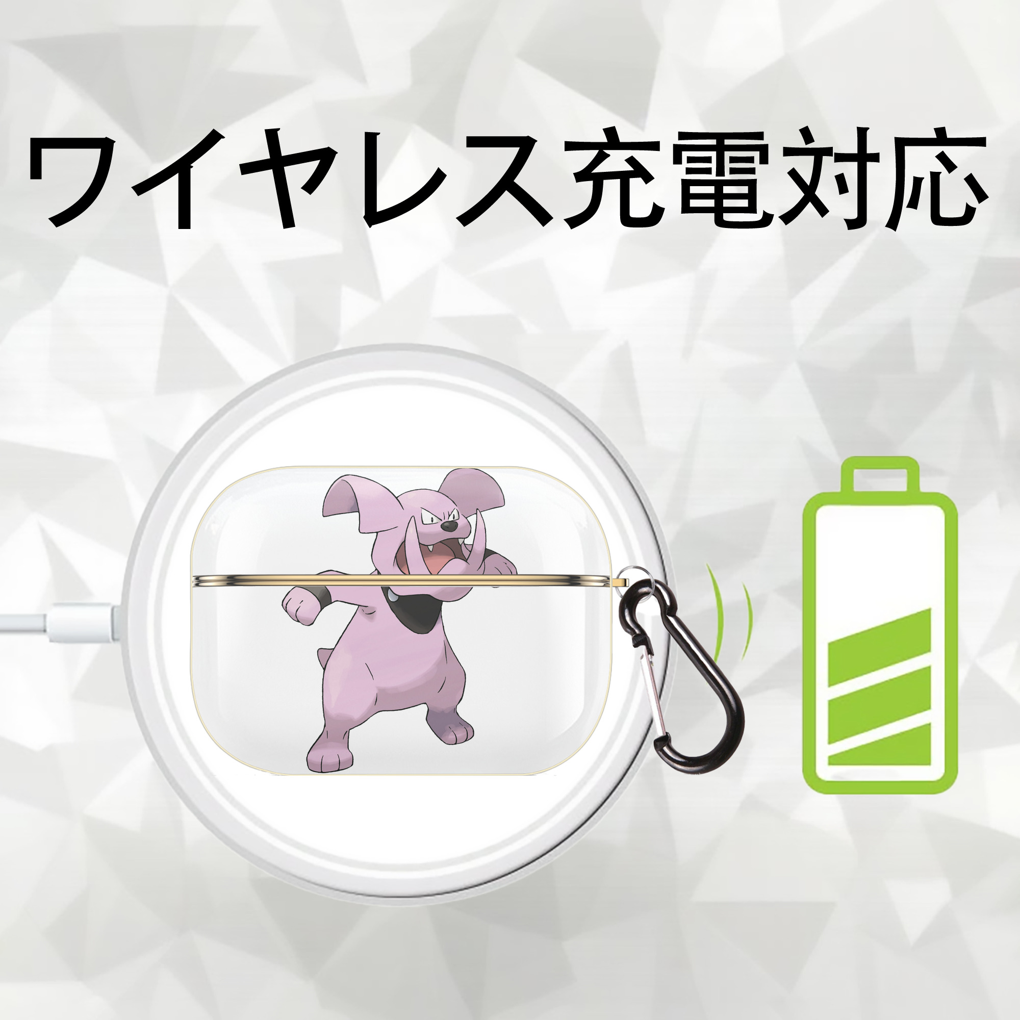 ポケットモンスター Pokémon 【AirPods Pro用】ハードシェル保護ケース｜耐衝撃・防指紋・カラビナ付き商品仕様