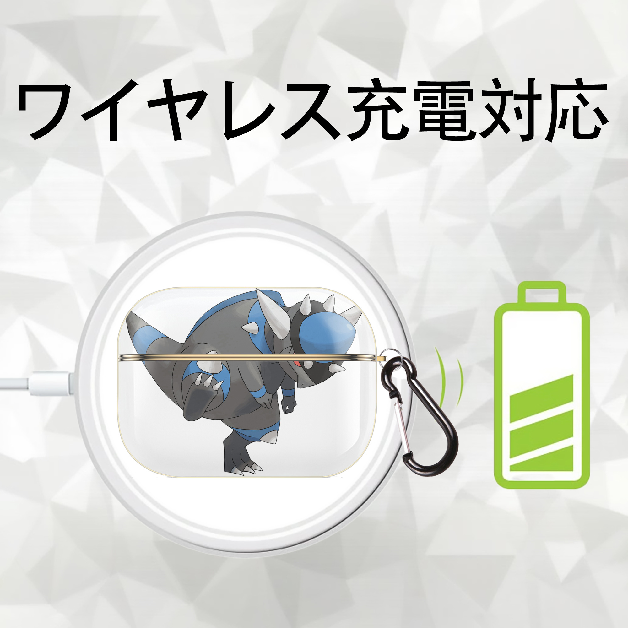 ポケットモンスター Pokémon 【AirPods Pro用】ハードシェル保護ケース｜耐衝撃・防指紋・カラビナ付き商品仕様