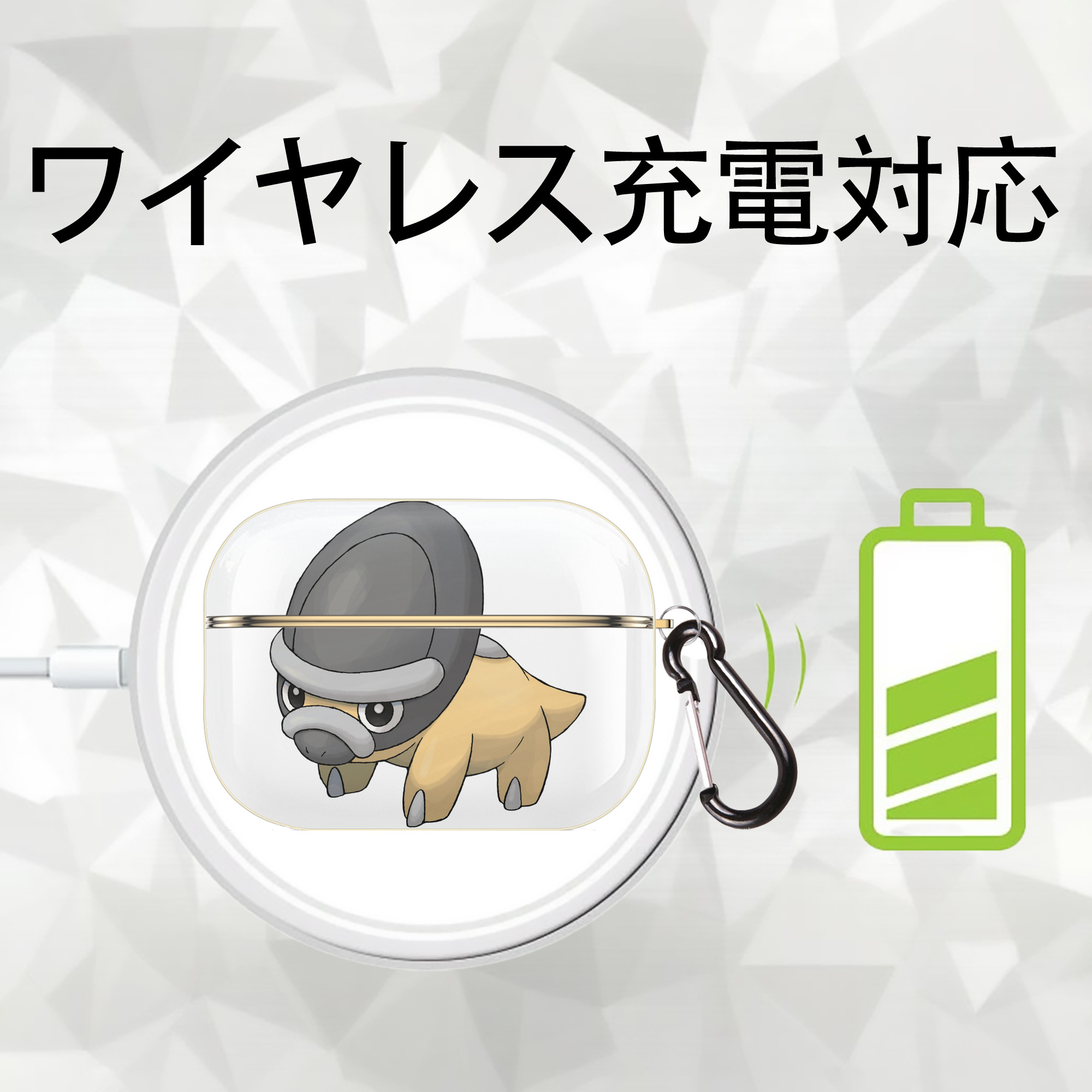 ポケットモンスター Pokémon 【AirPods Pro用】ハードシェル保護ケース｜耐衝撃・防指紋・カラビナ付き商品仕様