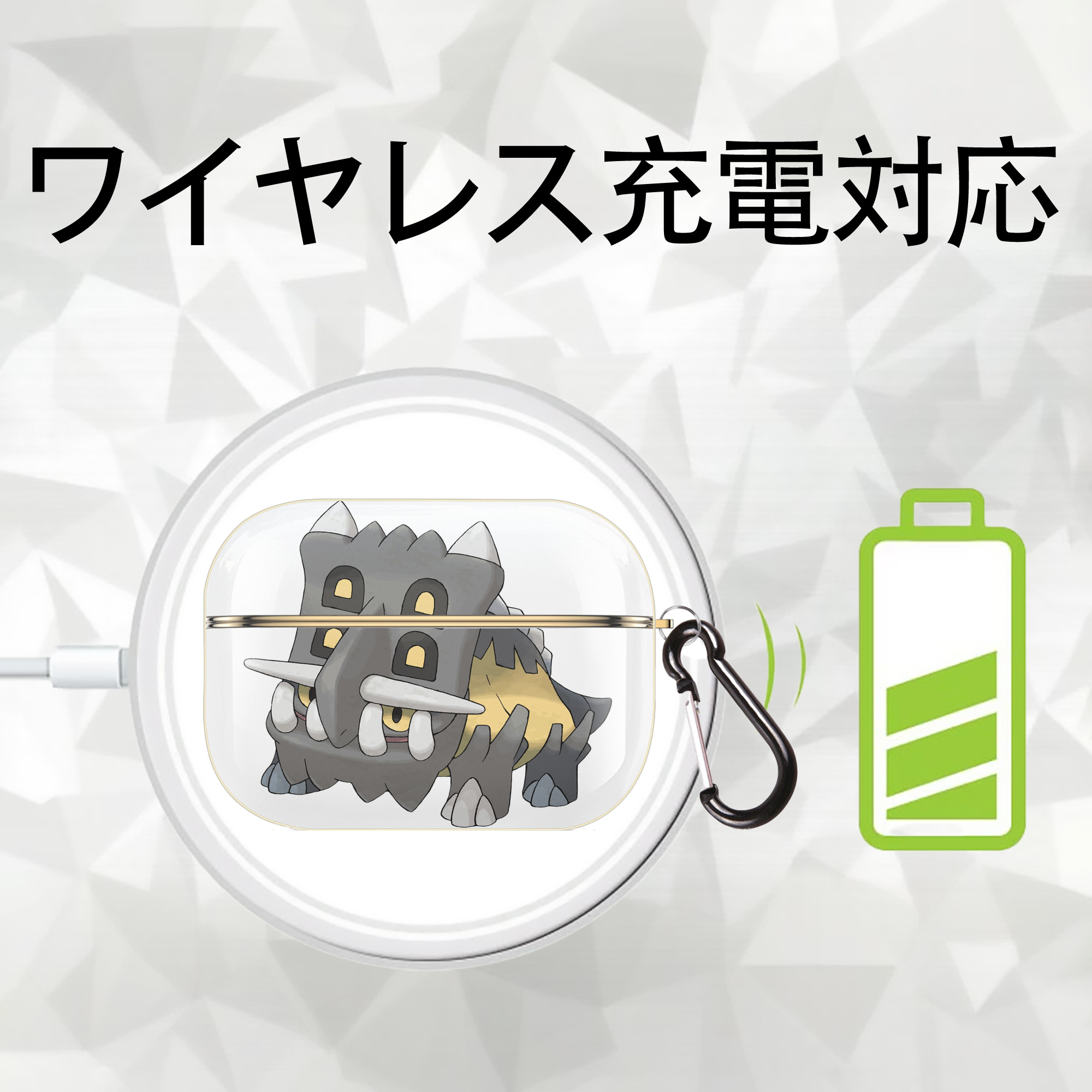 ポケットモンスター Pokémon 【AirPods Pro用】ハードシェル保護ケース｜耐衝撃・防指紋・カラビナ付き商品仕様