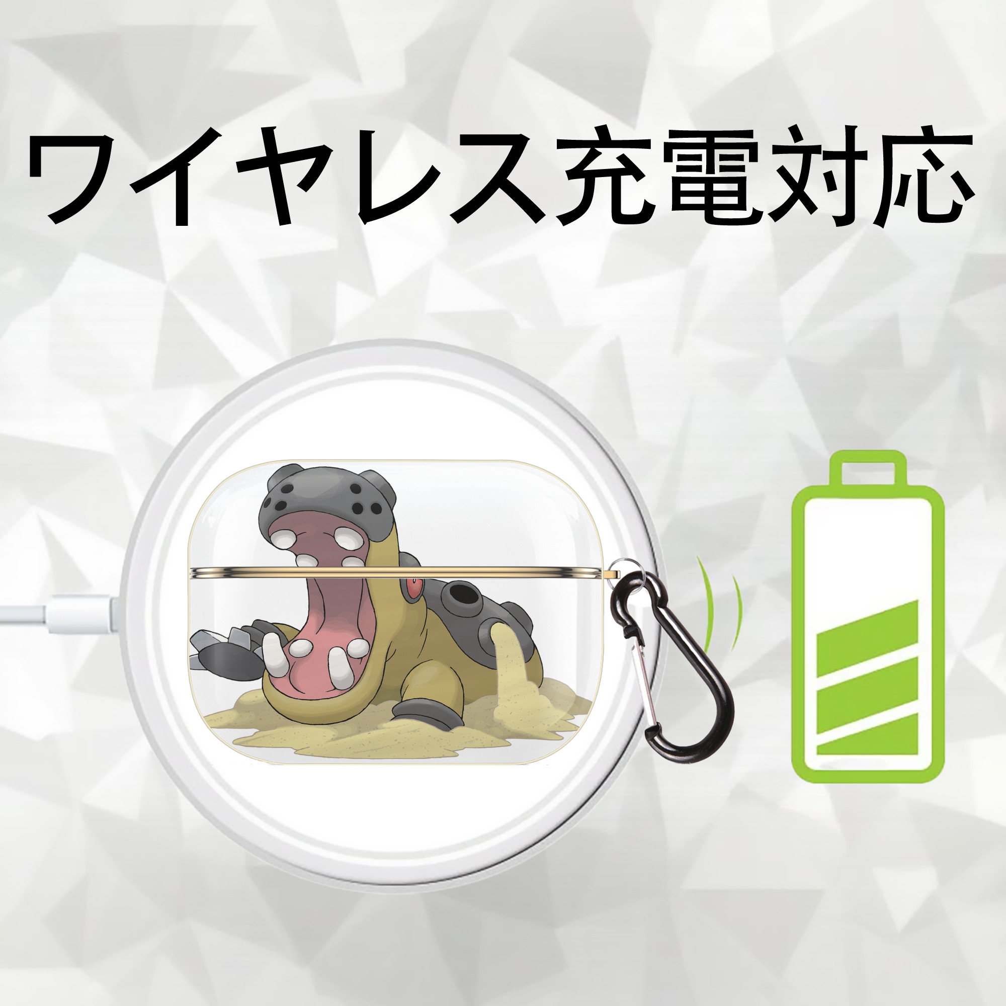 ポケットモンスター Pokémon 【AirPods Pro用】ハードシェル保護ケース｜耐衝撃・防指紋・カラビナ付き商品仕様