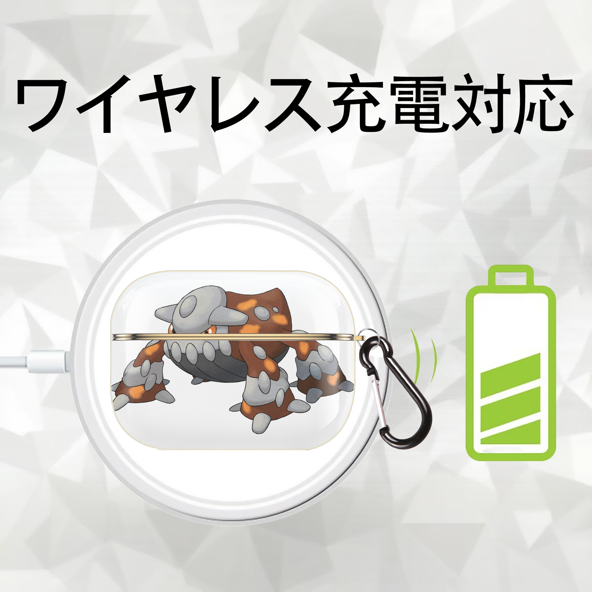 ポケットモンスター Pokémon 【AirPods Pro用】ハードシェル保護ケース｜耐衝撃・防指紋・カラビナ付き商品仕様