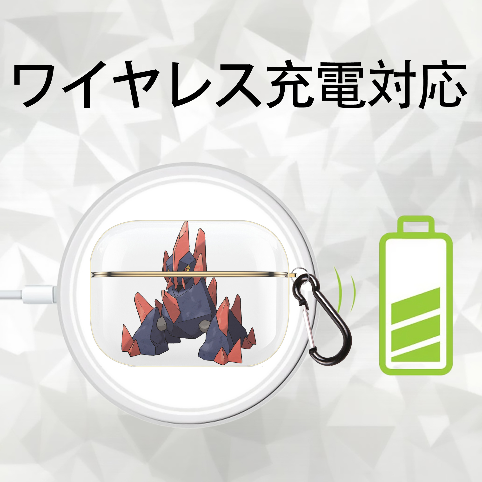 ポケットモンスター Pokémon 【AirPods Pro用】ハードシェル保護ケース｜耐衝撃・防指紋・カラビナ付き商品仕様