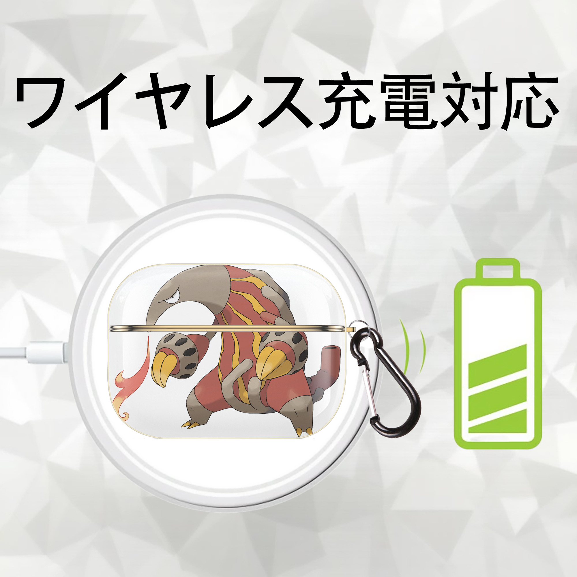 ポケットモンスター Pokémon 【AirPods Pro用】ハードシェル保護ケース｜耐衝撃・防指紋・カラビナ付き商品仕様