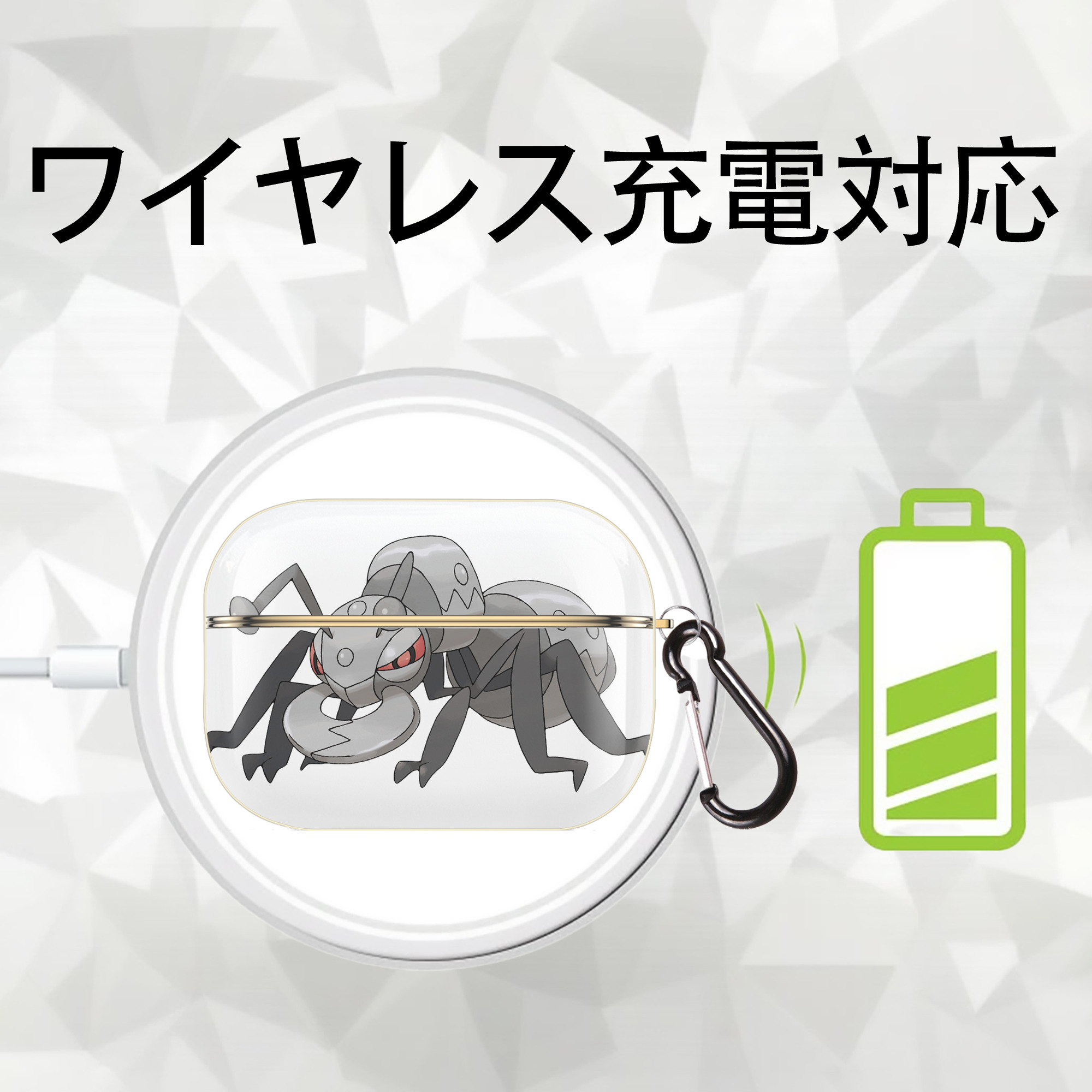 ポケットモンスター Pokémon 【AirPods Pro用】ハードシェル保護ケース｜耐衝撃・防指紋・カラビナ付き商品仕様