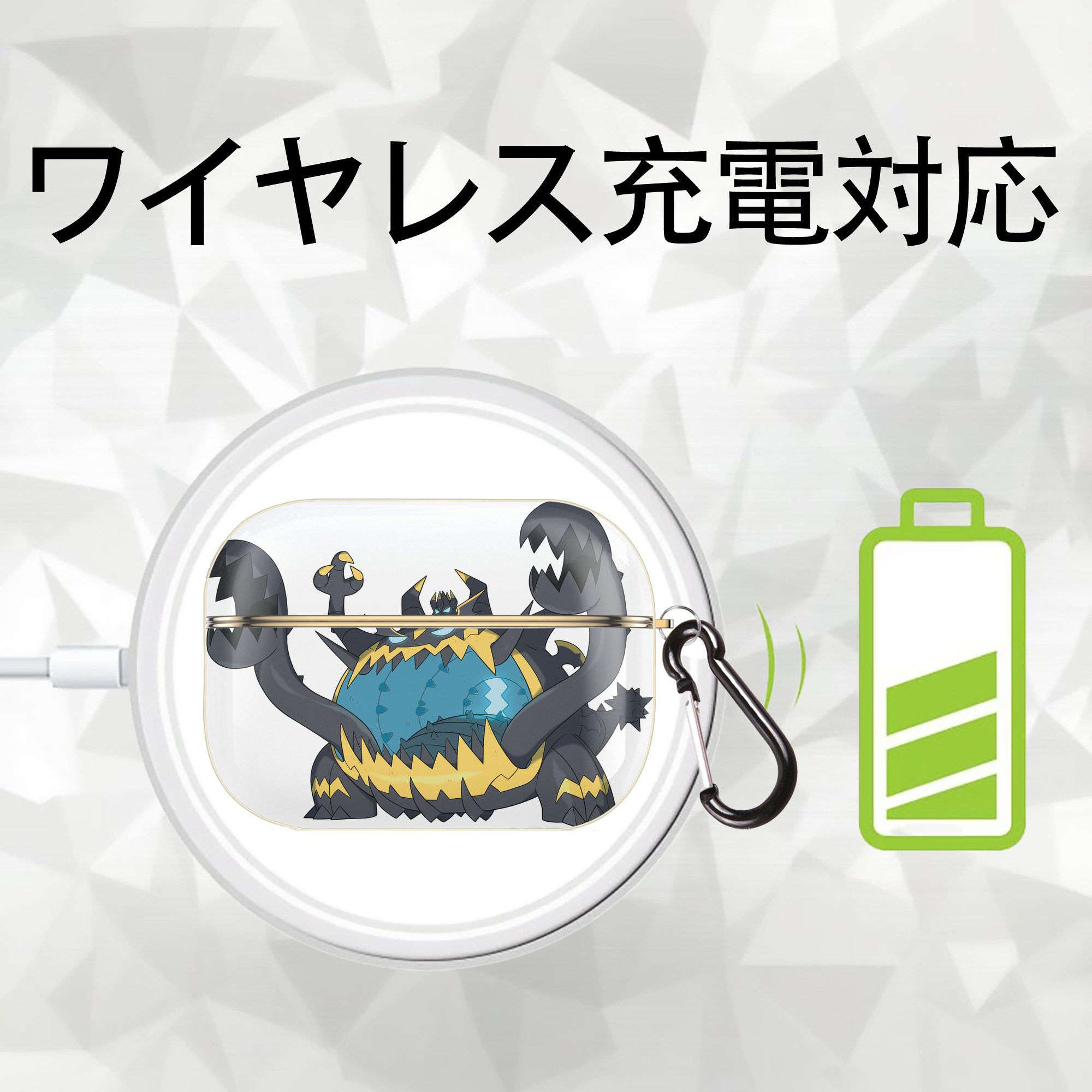 ポケットモンスター Pokémon 【AirPods Pro用】ハードシェル保護ケース｜耐衝撃・防指紋・カラビナ付き商品仕様