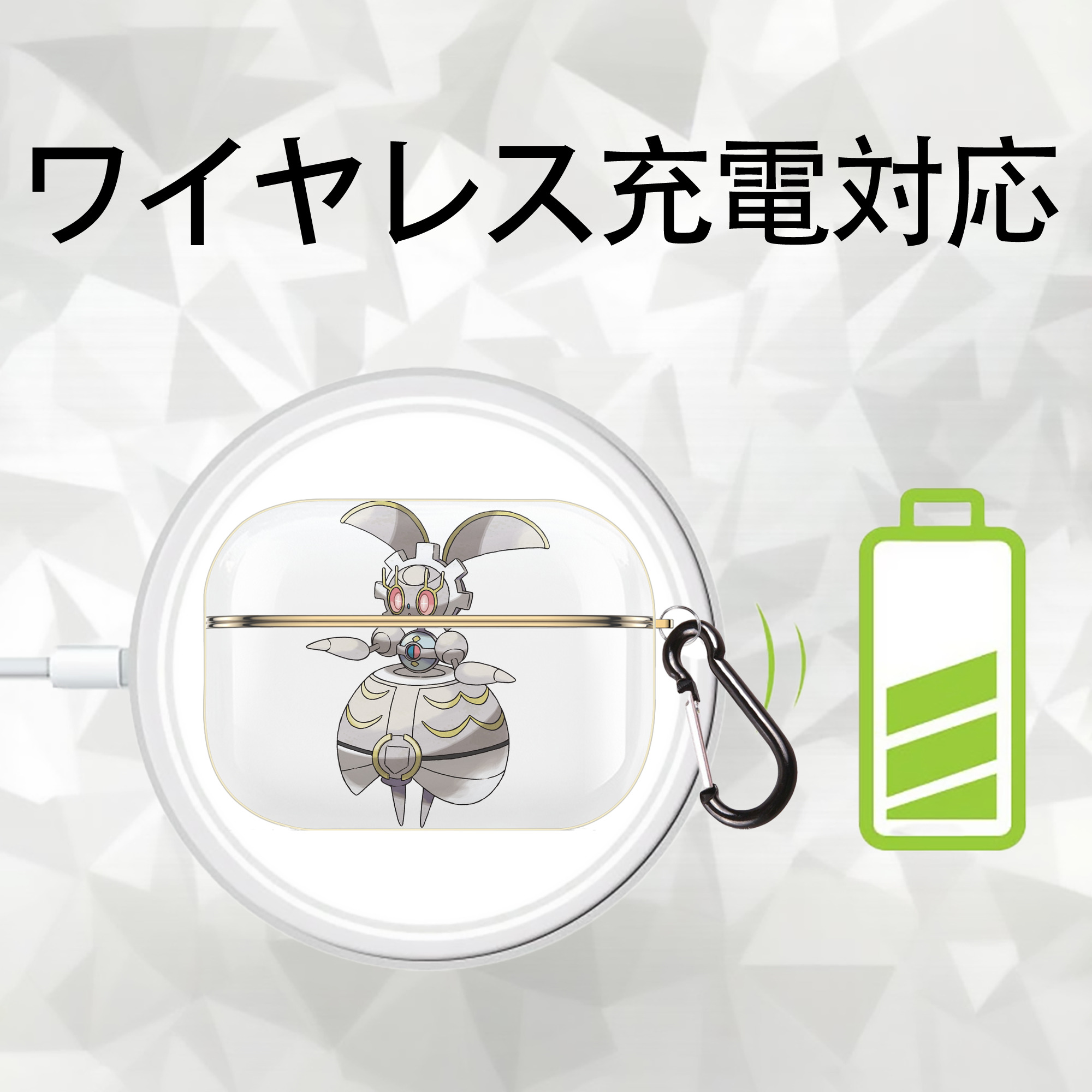 ポケットモンスター Pokémon 【AirPods Pro用】ハードシェル保護ケース｜耐衝撃・防指紋・カラビナ付き商品仕様