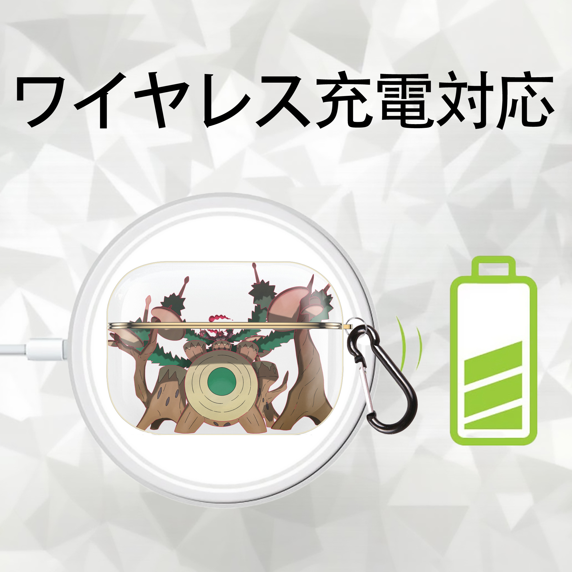 ポケットモンスター Pokémon 【AirPods Pro用】ハードシェル保護ケース｜耐衝撃・防指紋・カラビナ付き商品仕様
