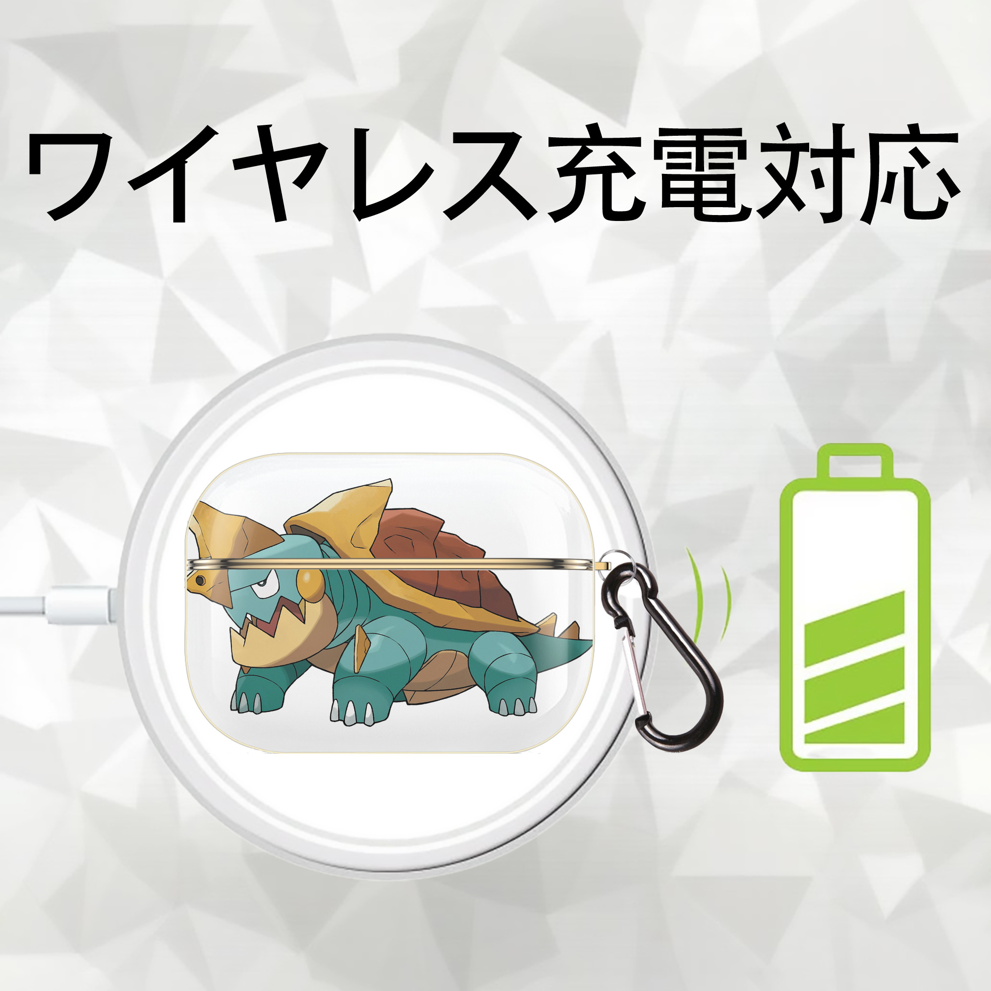 ポケットモンスター Pokémon 【AirPods Pro用】ハードシェル保護ケース｜耐衝撃・防指紋・カラビナ付き商品仕様