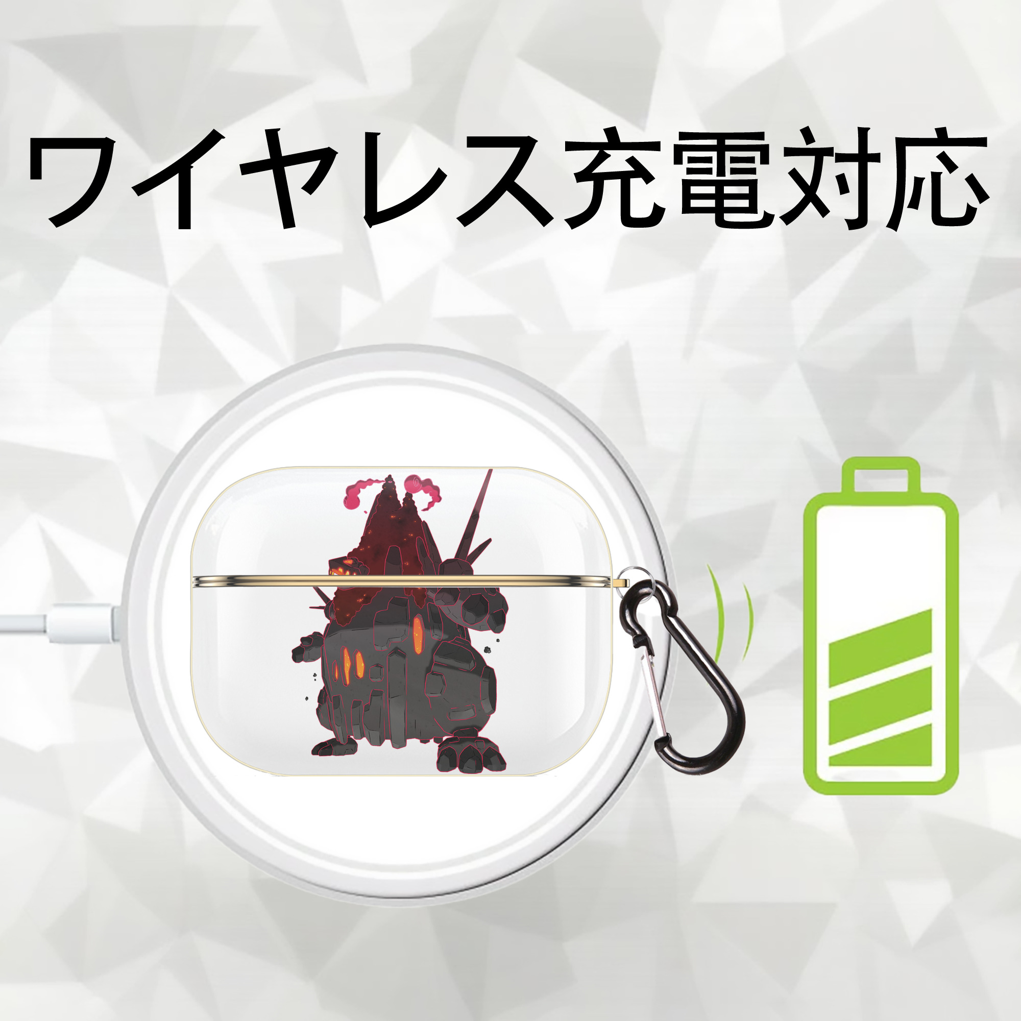 ポケットモンスター Pokémon 【AirPods Pro用】ハードシェル保護ケース｜耐衝撃・防指紋・カラビナ付き商品仕様
