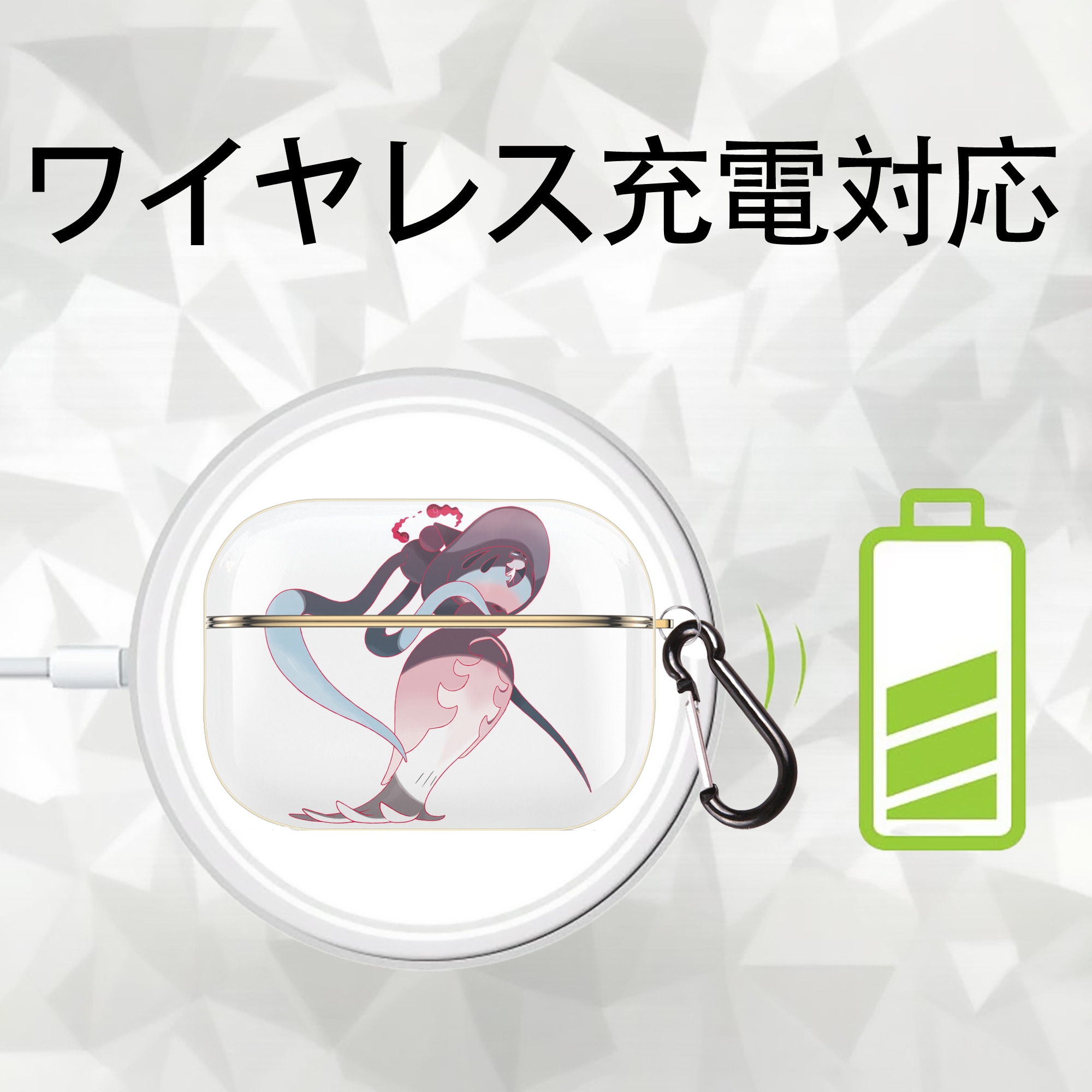 ポケットモンスター Pokémon 【AirPods Pro用】ハードシェル保護ケース｜耐衝撃・防指紋・カラビナ付き商品仕様