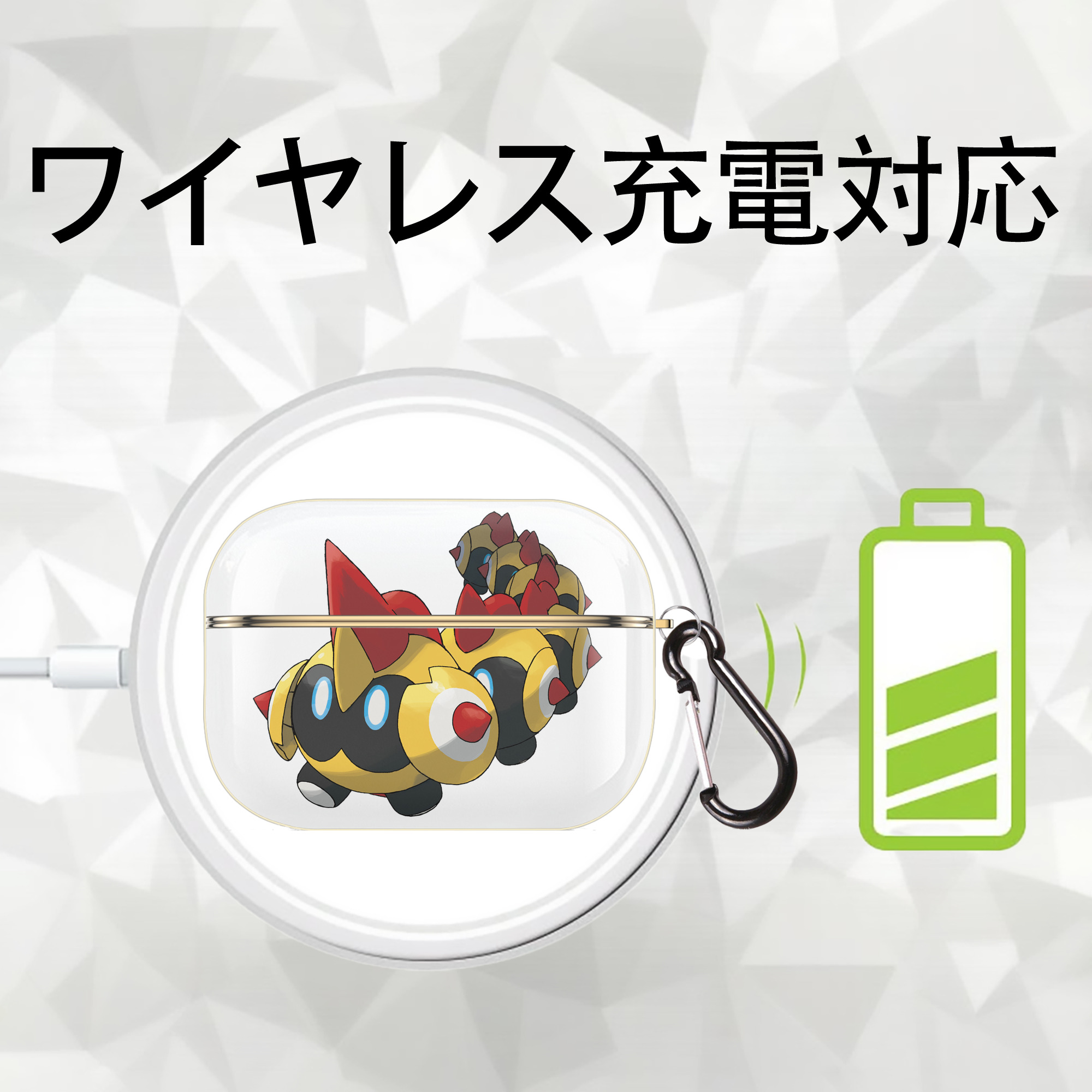 ポケットモンスター Pokémon 【AirPods Pro用】ハードシェル保護ケース｜耐衝撃・防指紋・カラビナ付き商品仕様