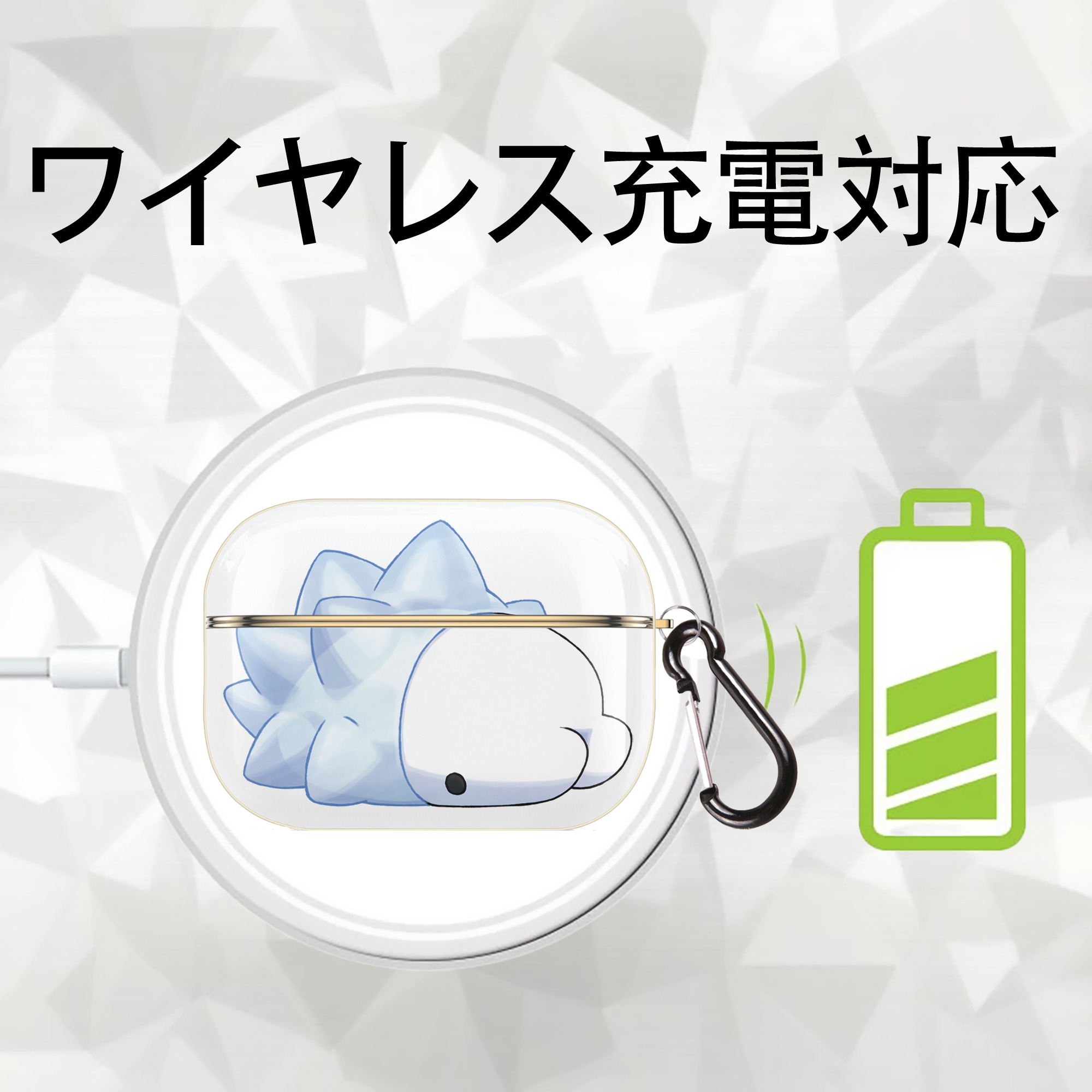 ポケットモンスター Pokémon 【AirPods Pro用】ハードシェル保護ケース｜耐衝撃・防指紋・カラビナ付き商品仕様