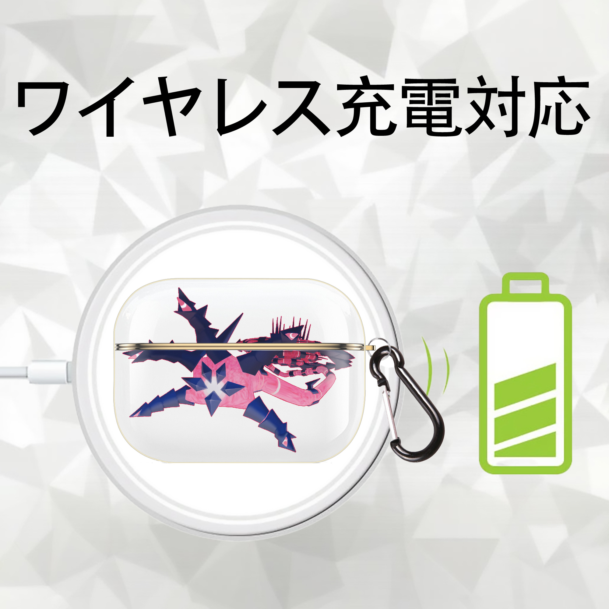ポケットモンスター Pokémon 【AirPods Pro用】ハードシェル保護ケース｜耐衝撃・防指紋・カラビナ付き商品仕様