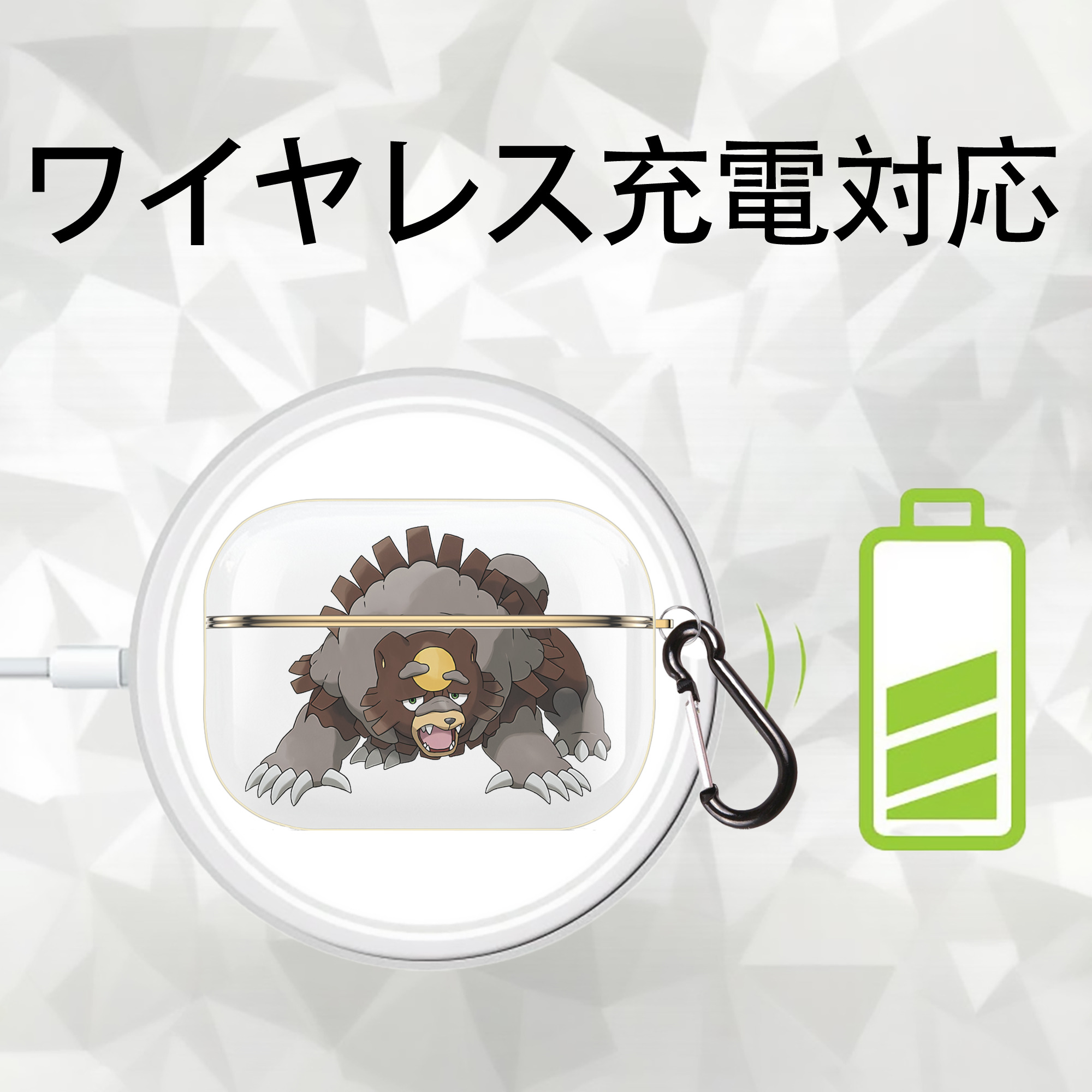 ポケットモンスター Pokémon 【AirPods Pro用】ハードシェル保護ケース｜耐衝撃・防指紋・カラビナ付き商品仕様