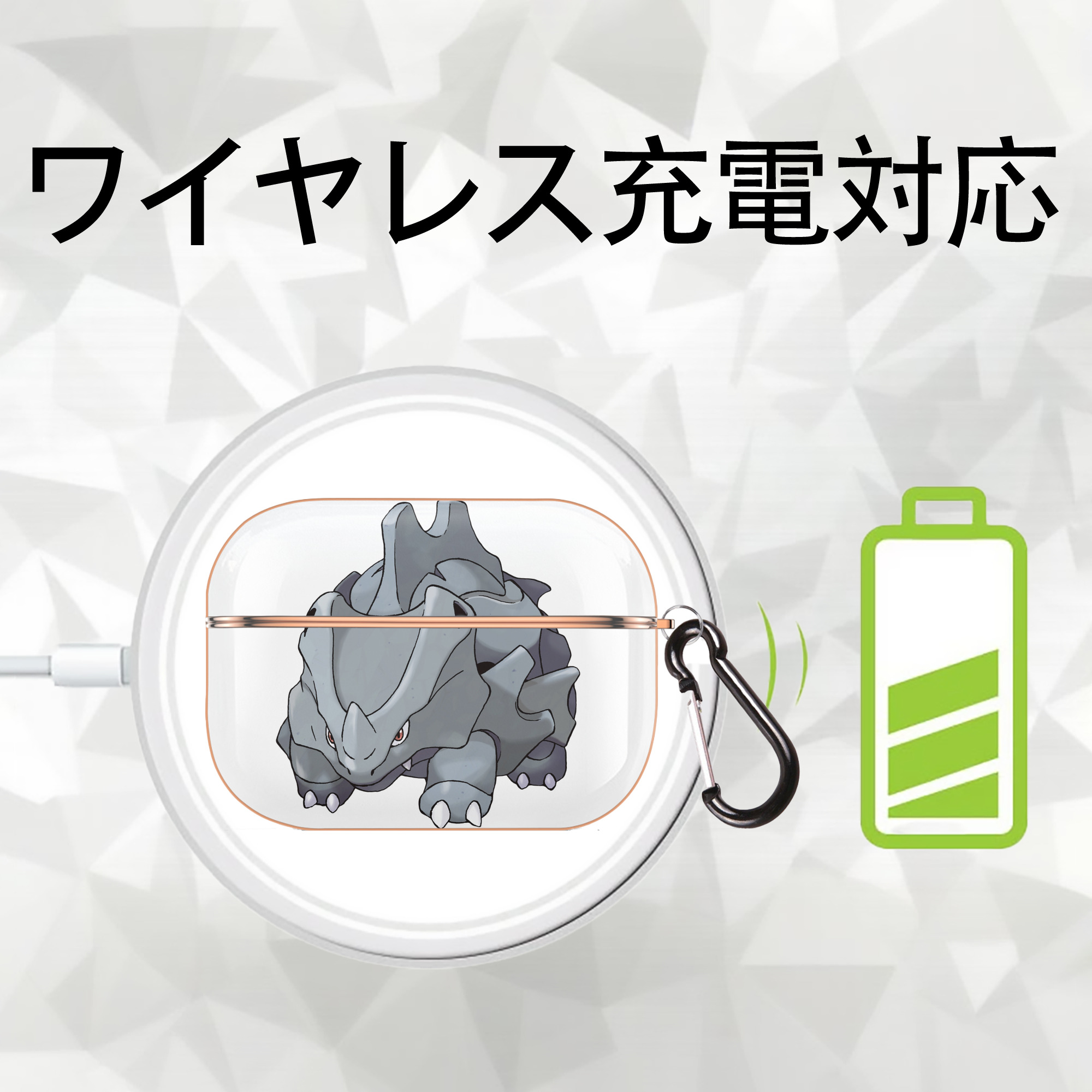 ポケットモンスター Pokémon 【AirPods Pro用】ハードシェル保護ケース｜耐衝撃・防指紋・カラビナ付き商品仕様