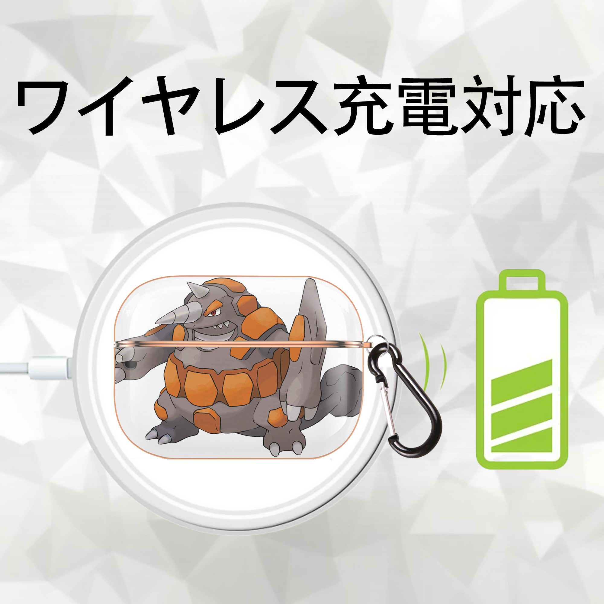 ポケットモンスター Pokémon 【AirPods Pro用】ハードシェル保護ケース｜耐衝撃・防指紋・カラビナ付き商品仕様