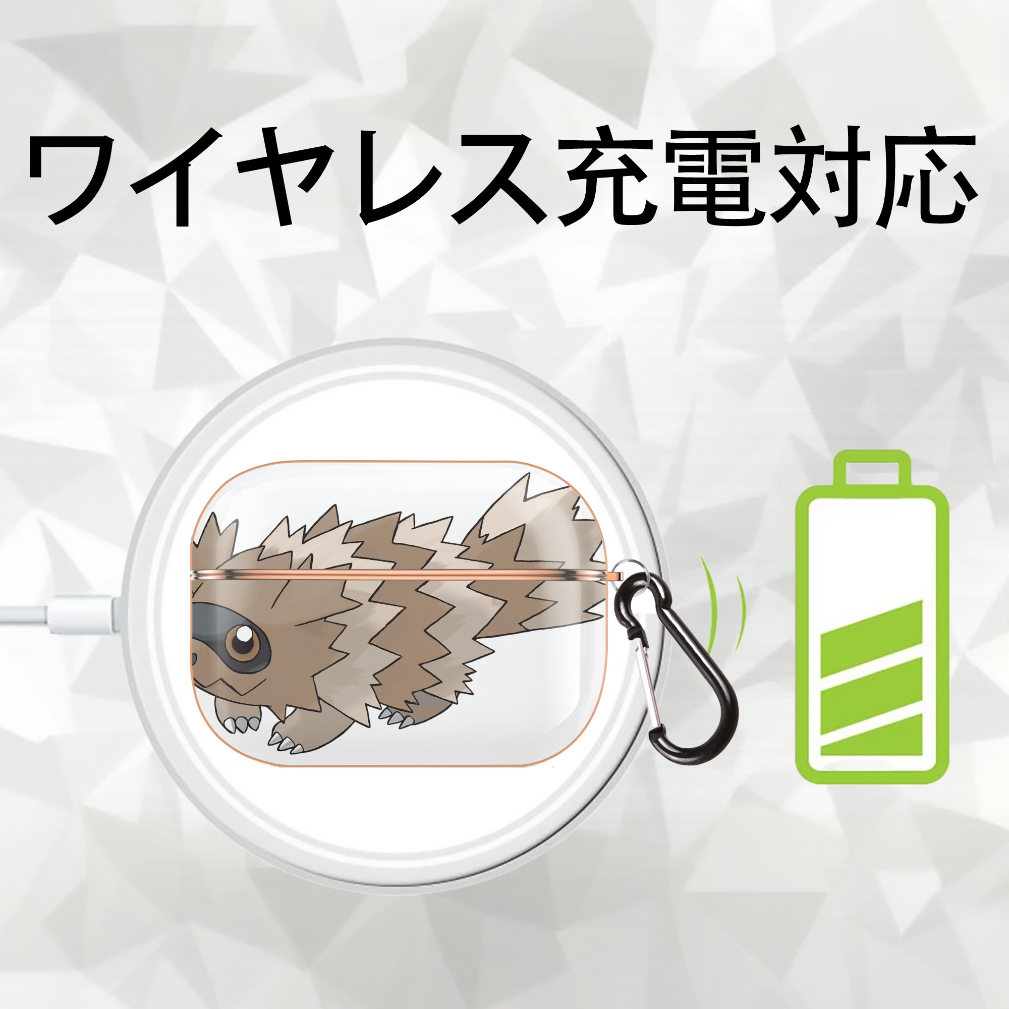 ポケットモンスター Pokémon 【AirPods Pro用】ハードシェル保護ケース｜耐衝撃・防指紋・カラビナ付き商品仕様