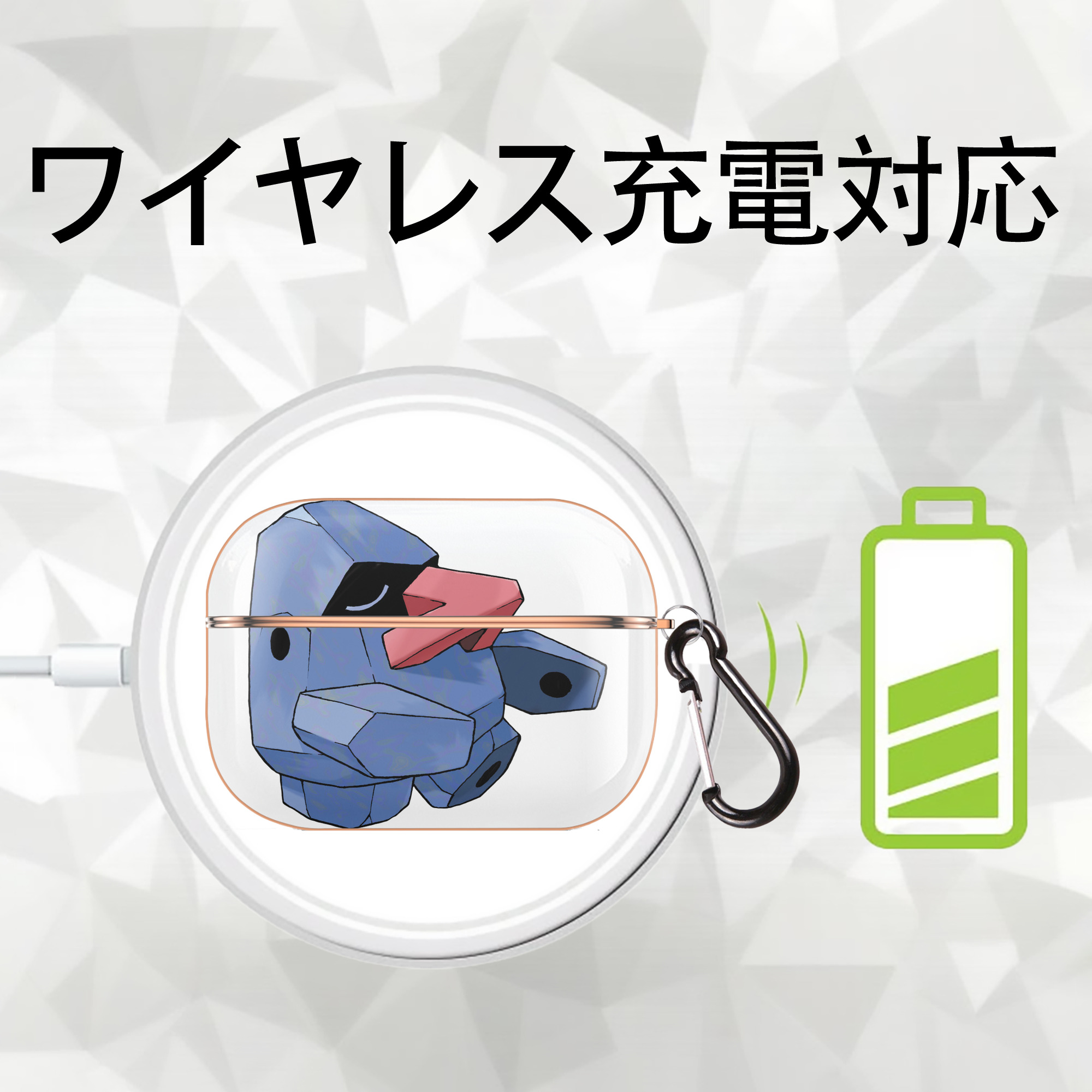 ポケットモンスター Pokémon 【AirPods Pro用】ハードシェル保護ケース｜耐衝撃・防指紋・カラビナ付き商品仕様
