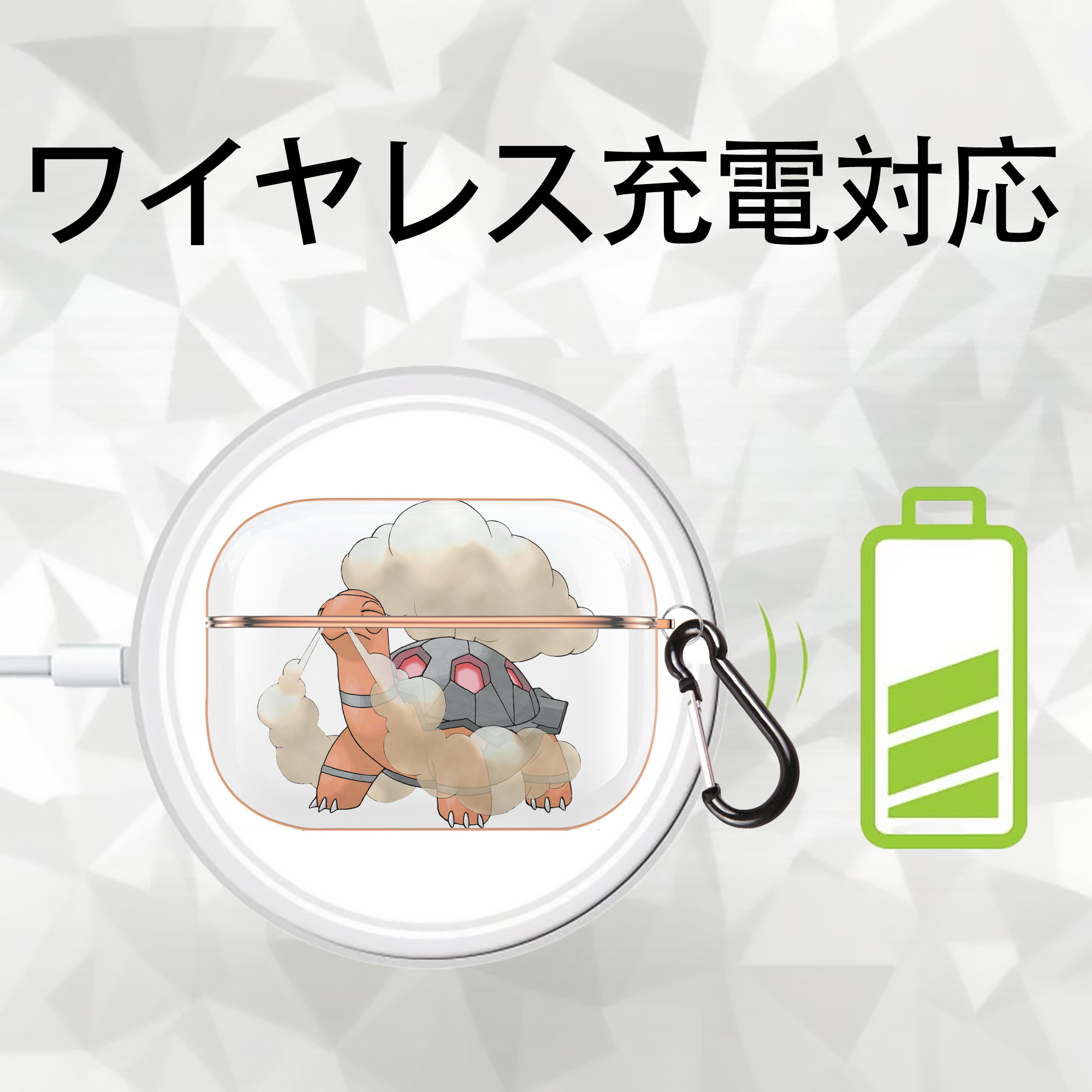 ポケットモンスター Pokémon 【AirPods Pro用】ハードシェル保護ケース｜耐衝撃・防指紋・カラビナ付き商品仕様
