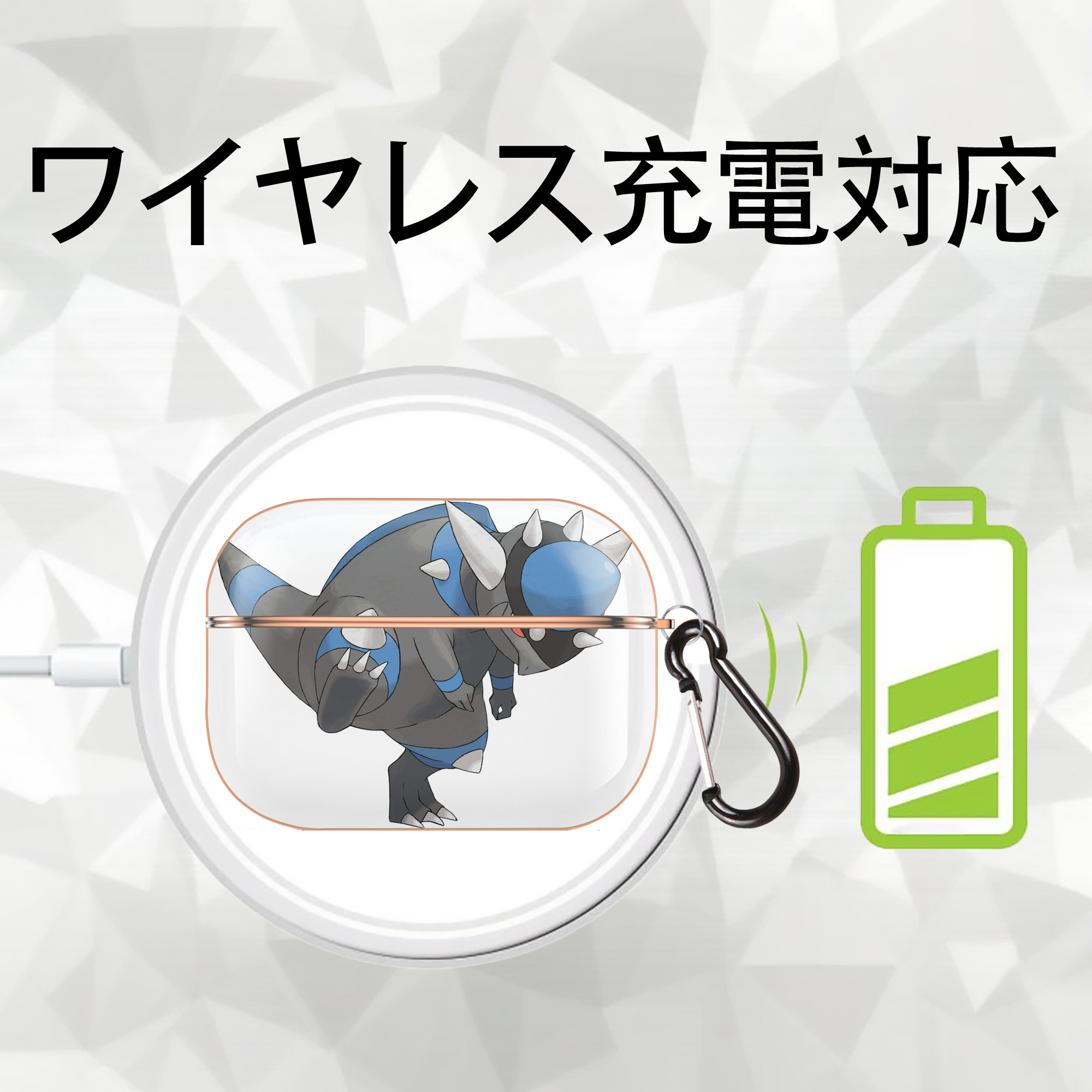 ポケットモンスター Pokémon 【AirPods Pro用】ハードシェル保護ケース｜耐衝撃・防指紋・カラビナ付き商品仕様