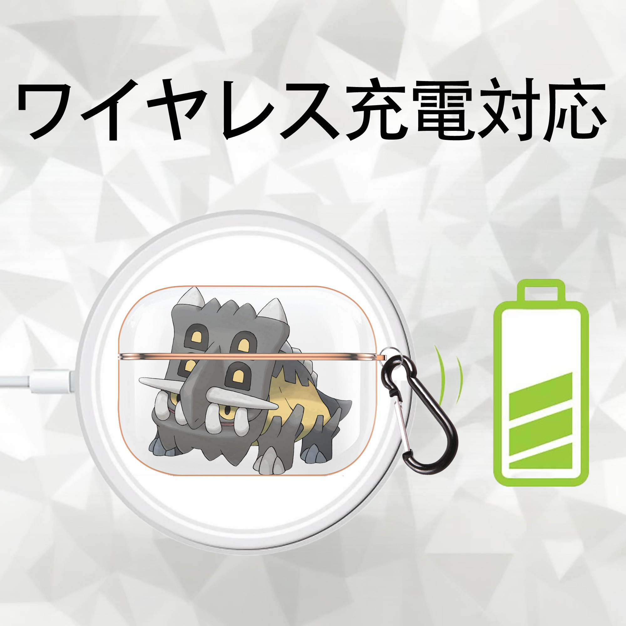 ポケットモンスター Pokémon 【AirPods Pro用】ハードシェル保護ケース｜耐衝撃・防指紋・カラビナ付き商品仕様