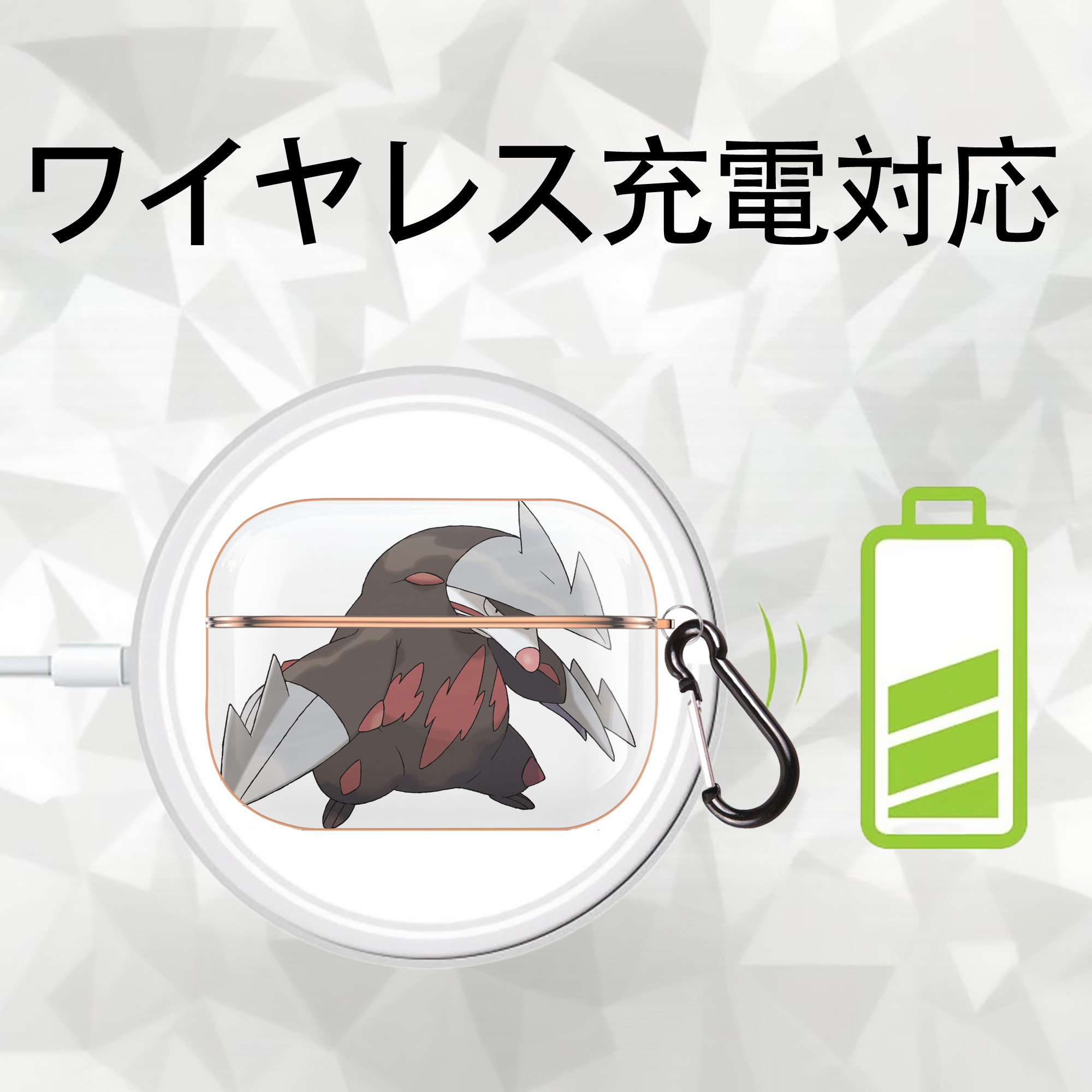 ポケットモンスター Pokémon 【AirPods Pro用】ハードシェル保護ケース｜耐衝撃・防指紋・カラビナ付き商品仕様