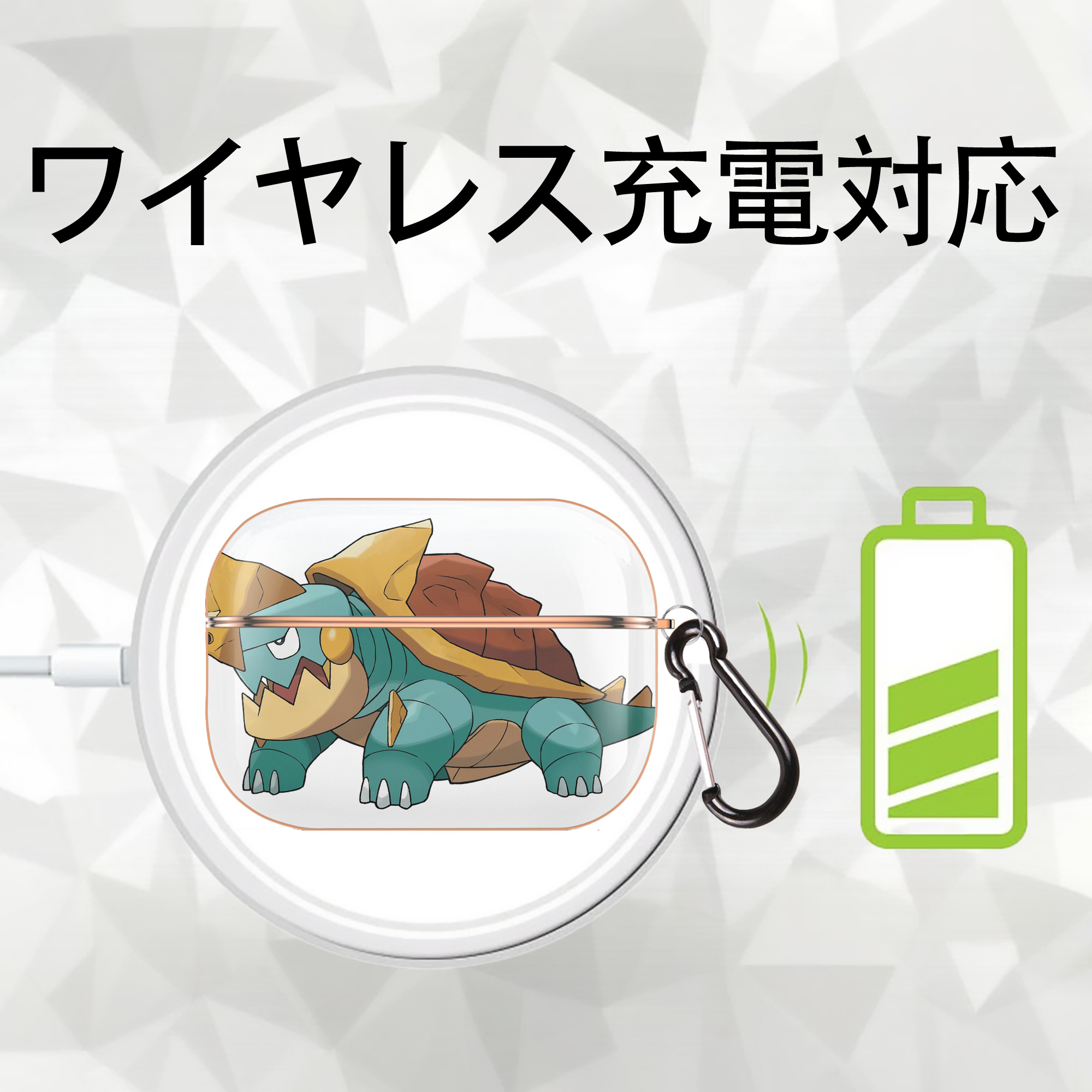 ポケットモンスター Pokémon 【AirPods Pro用】ハードシェル保護ケース｜耐衝撃・防指紋・カラビナ付き商品仕様