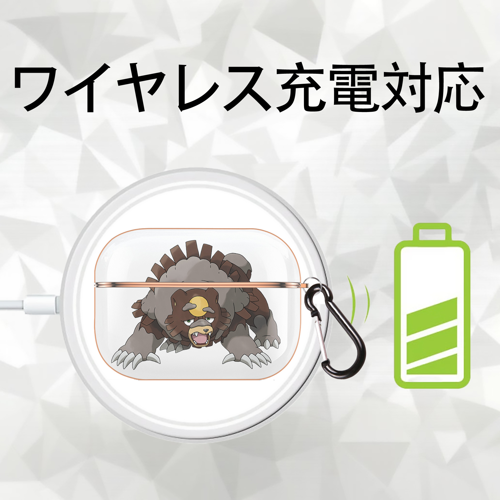 ポケットモンスター Pokémon 【AirPods Pro用】ハードシェル保護ケース｜耐衝撃・防指紋・カラビナ付き商品仕様