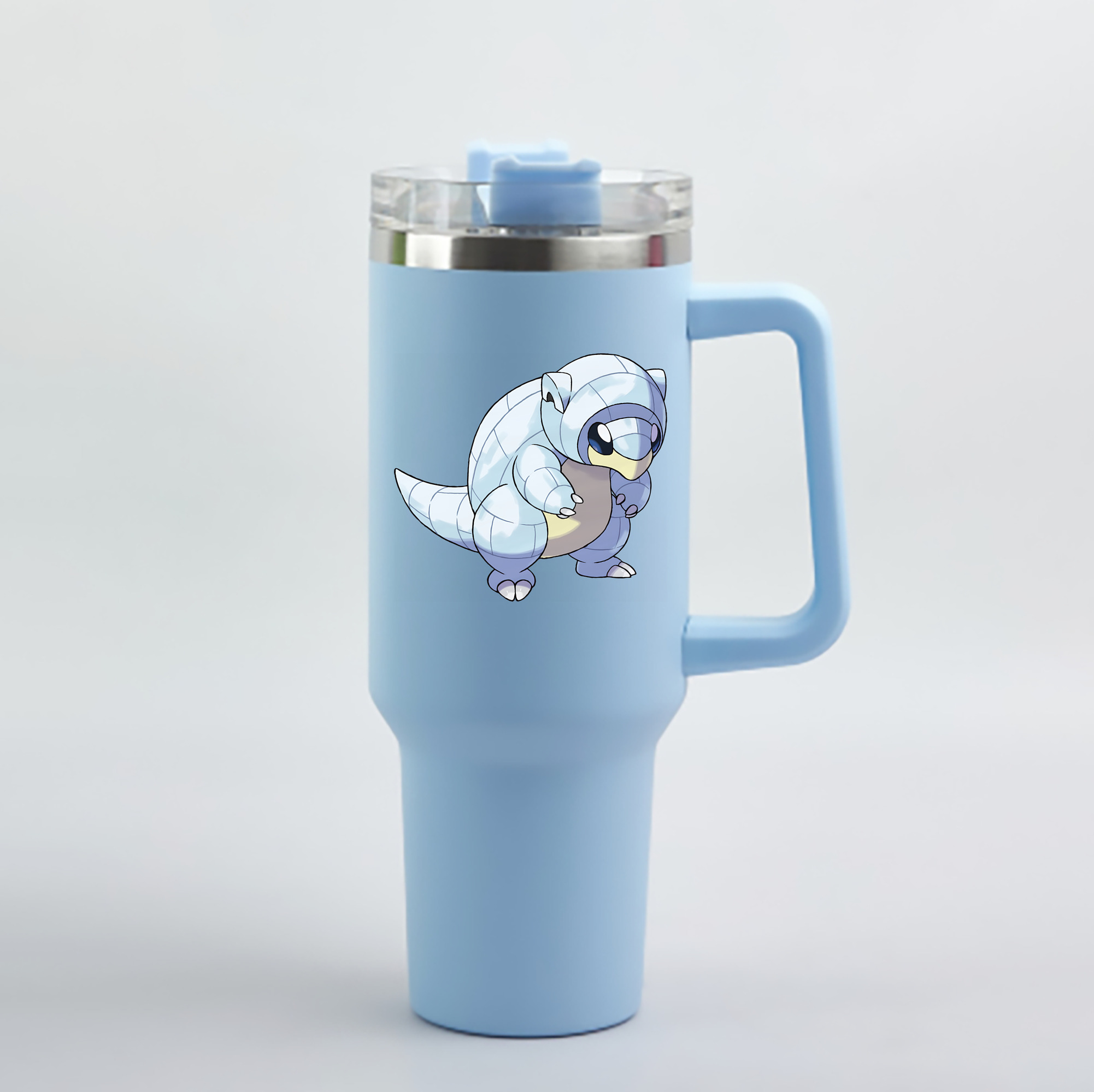 （画像用） ポケットモンスター Pokémon 1200mL車用タンブラー - クリスタルステッカー（プラスチックストロー付き）