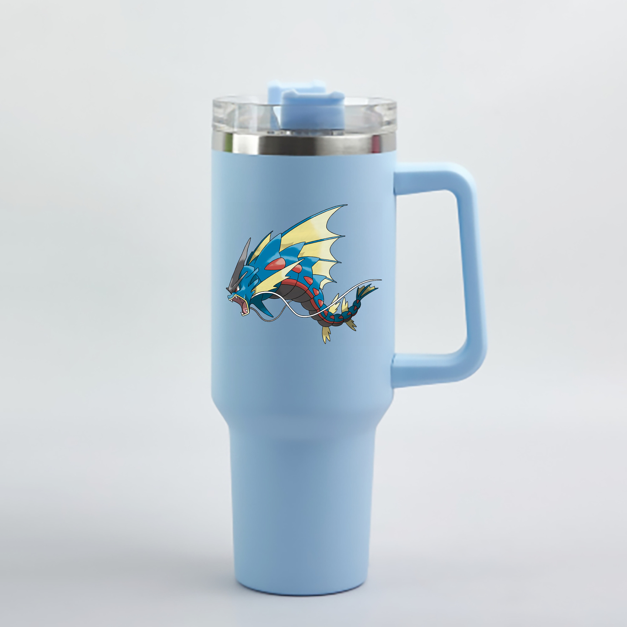 （画像用） ポケットモンスター Pokémon 1200mL車用タンブラー - クリスタルステッカー（プラスチックストロー付き）