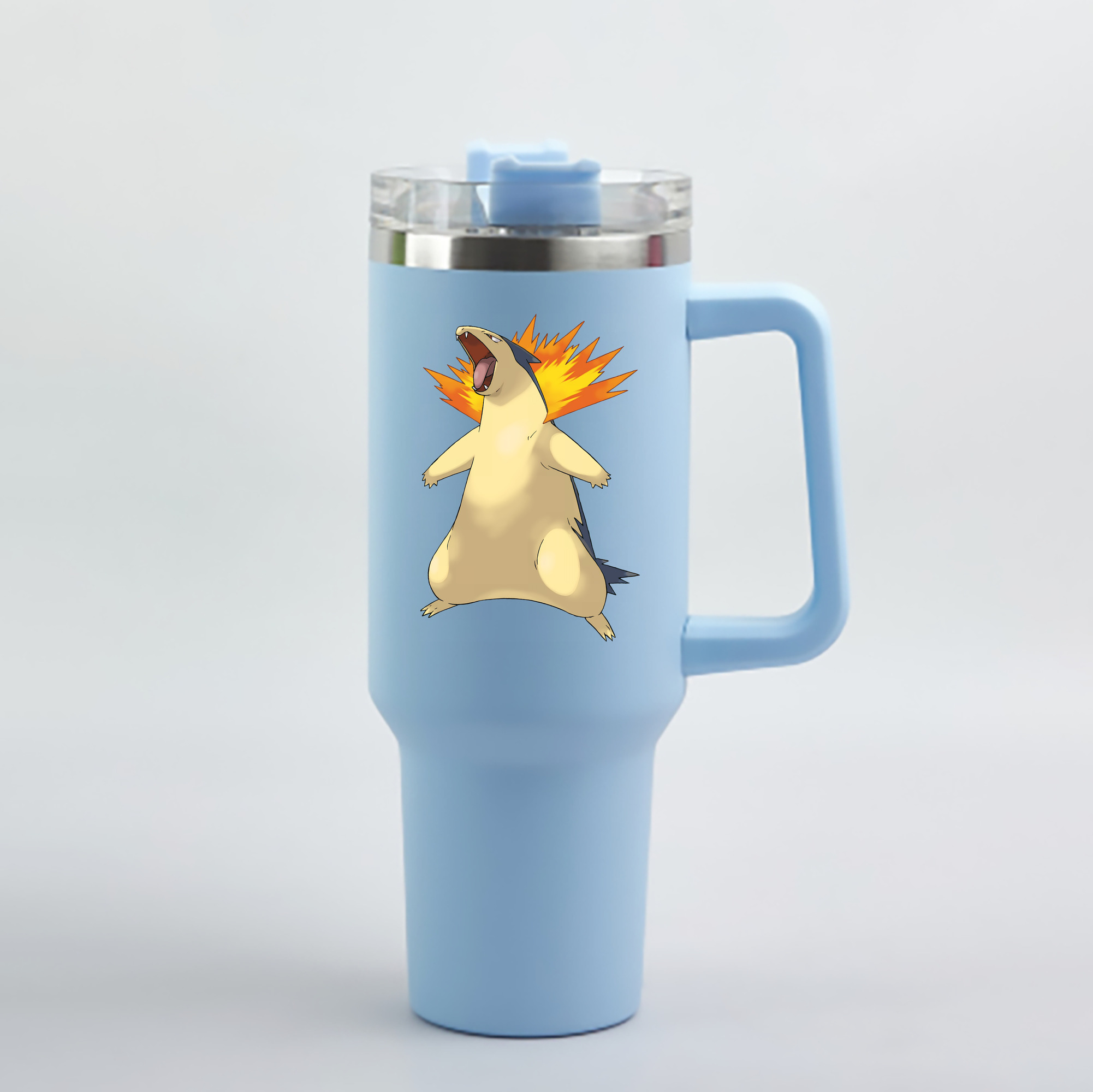 （画像用） ポケットモンスター Pokémon 1200mL車用タンブラー - クリスタルステッカー（プラスチックストロー付き）
