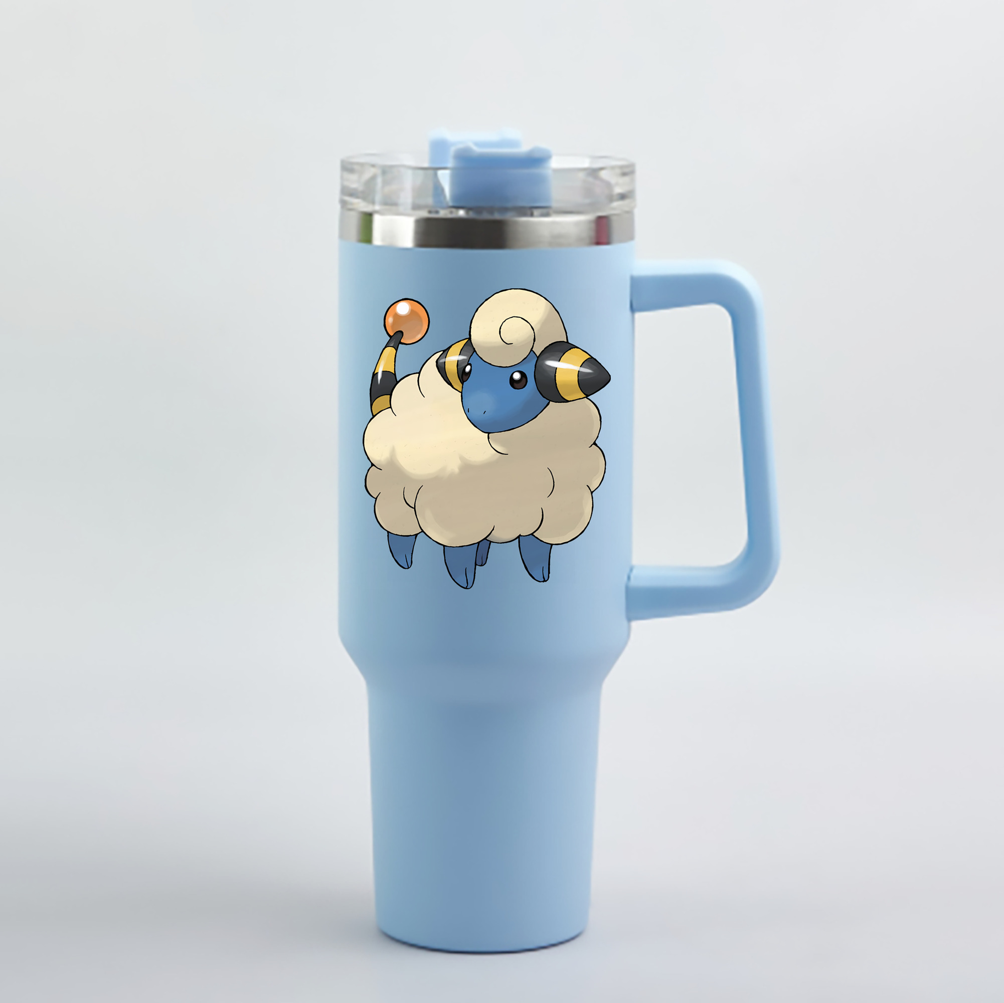 （画像用） ポケットモンスター Pokémon 1200mL車用タンブラー - クリスタルステッカー（プラスチックストロー付き）