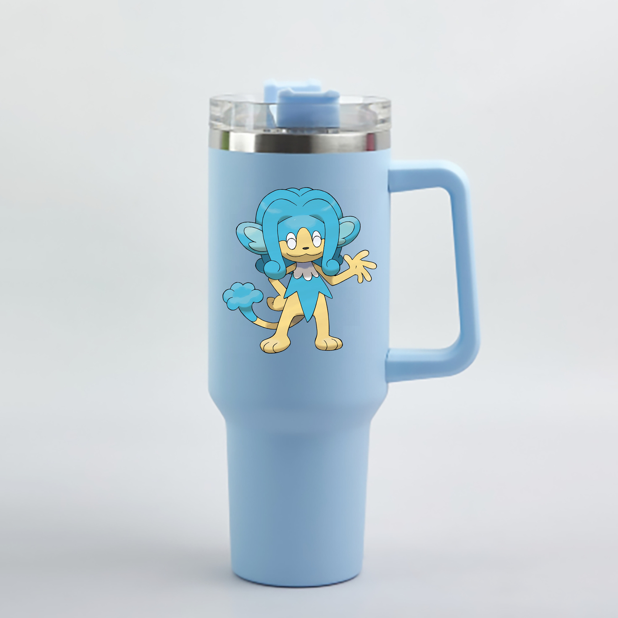 （画像用） ポケットモンスター Pokémon 1200mL車用タンブラー - クリスタルステッカー（プラスチックストロー付き）